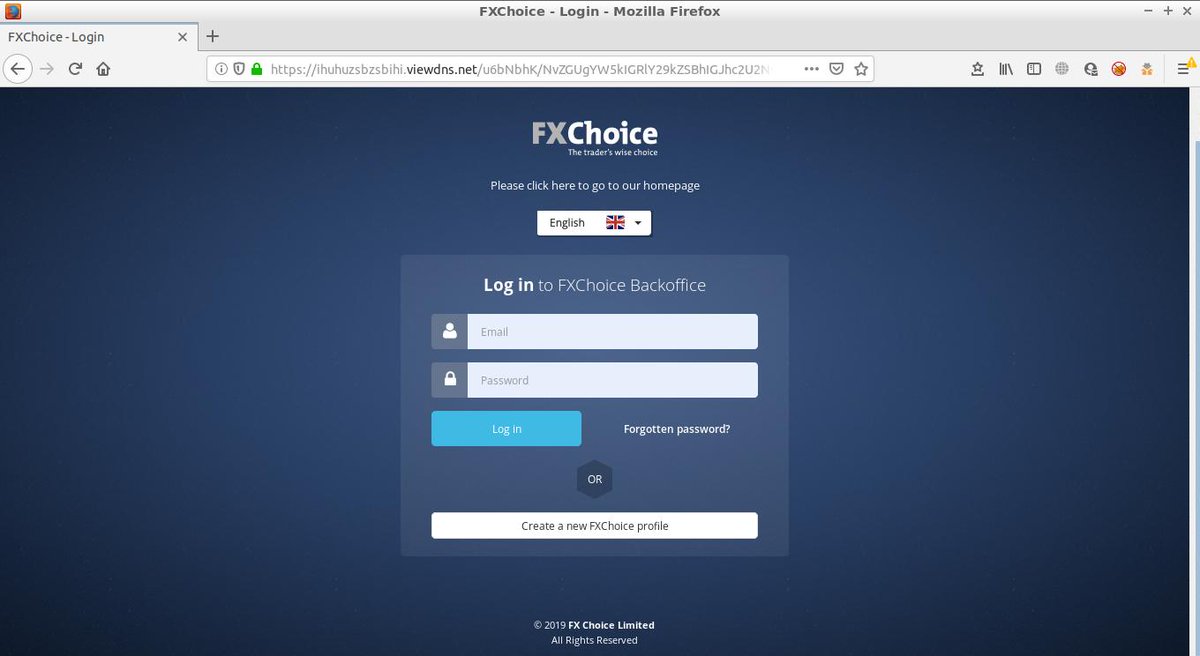 defesa_digital's tweet photo. Phishing FXChoice | Malicious: hxxps://ihuhuzsbzsbihi.viewdns[.]net/ #phishing #fxchoice 🎣💸💸 @FXChoice_Eng @FXChoice_Spain @NoIPcom https://t.co/YyICBeuICn