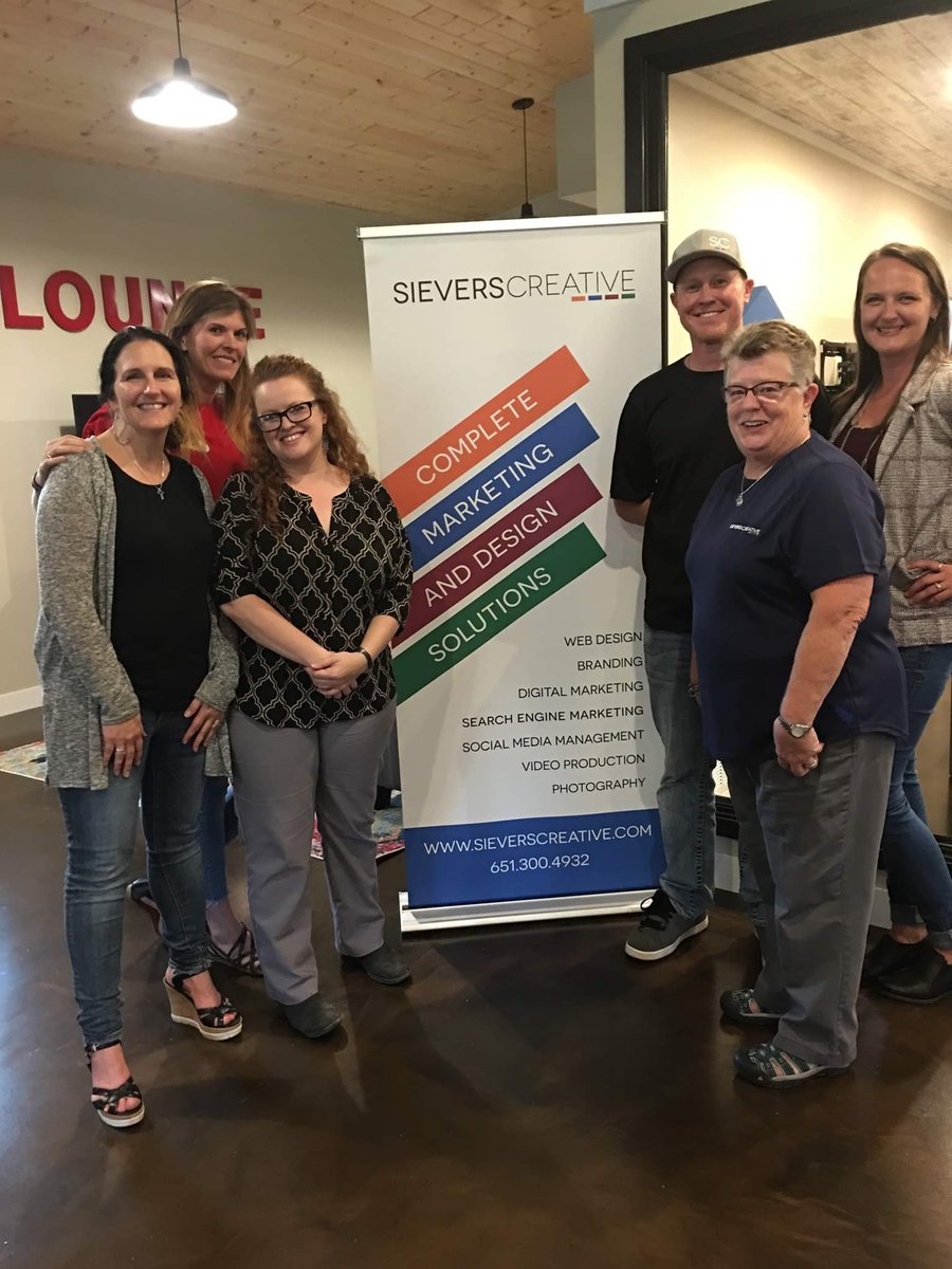 VibrantClinics's tweet photo. Shout out to Sievers Creative in Red Wing for being creative ninjas in all things marketing. These ethical experts have been integral to the Vibrant Health marketing team. Congrats on your growth and success! @sieverscreative https://t.co/H5Y93Hclk1