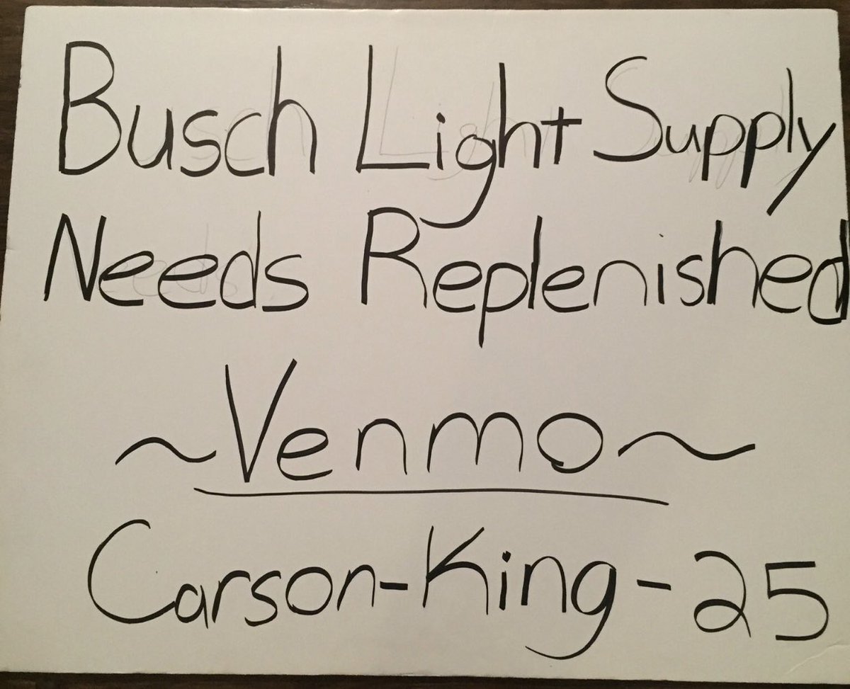 darrenrovell's tweet photo. Iowa State fan @CarsonKing2 held up this sign on College GameDay. After being Venmo’d thousands of dollars, he decided he would donate his money to @IUChildrens Hospital. He has now raised $20K, with @BuschBeer &amp; @venmo matching the donation will surpass $60,000. https://t.co/4ykFkyfTZ4