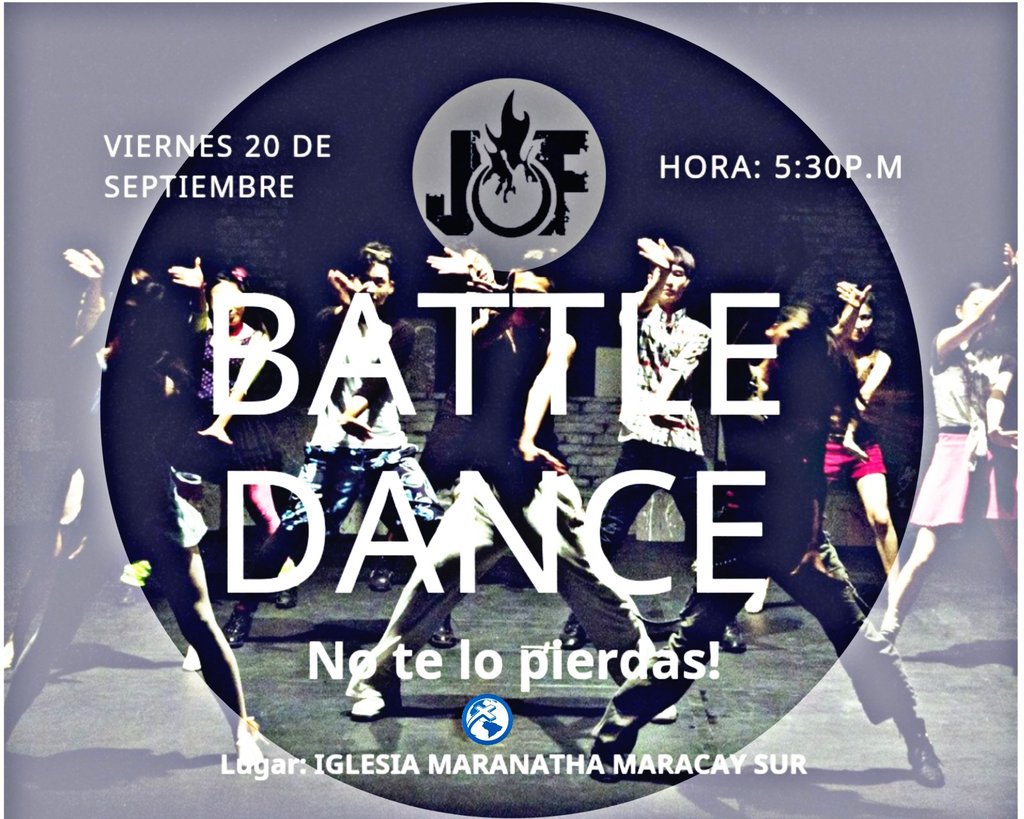 maracay_sur's tweet photo. Te invitamos a nuestra primera batalla de baile JEF🔥Este viernes 20 de septiembre a las 5:30p.m, dónde Dios explotara el talento que puso en ti. Ven y disfruta un viernes diferente con nosotros! Te esperamos y trae un invitado.
•
•
#Jef #Battledance #maranathamcysur https://t.co/1eoqzLXk0M
