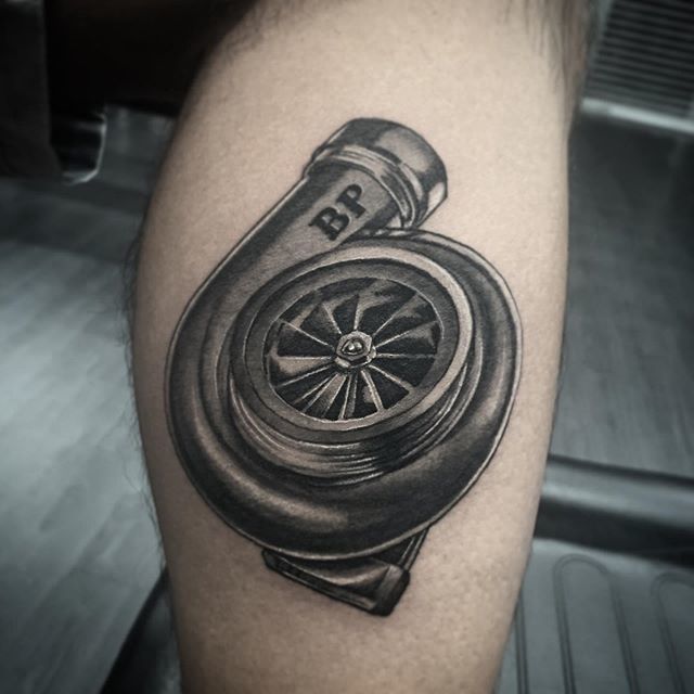 Just A Car Guy tattoo of the day