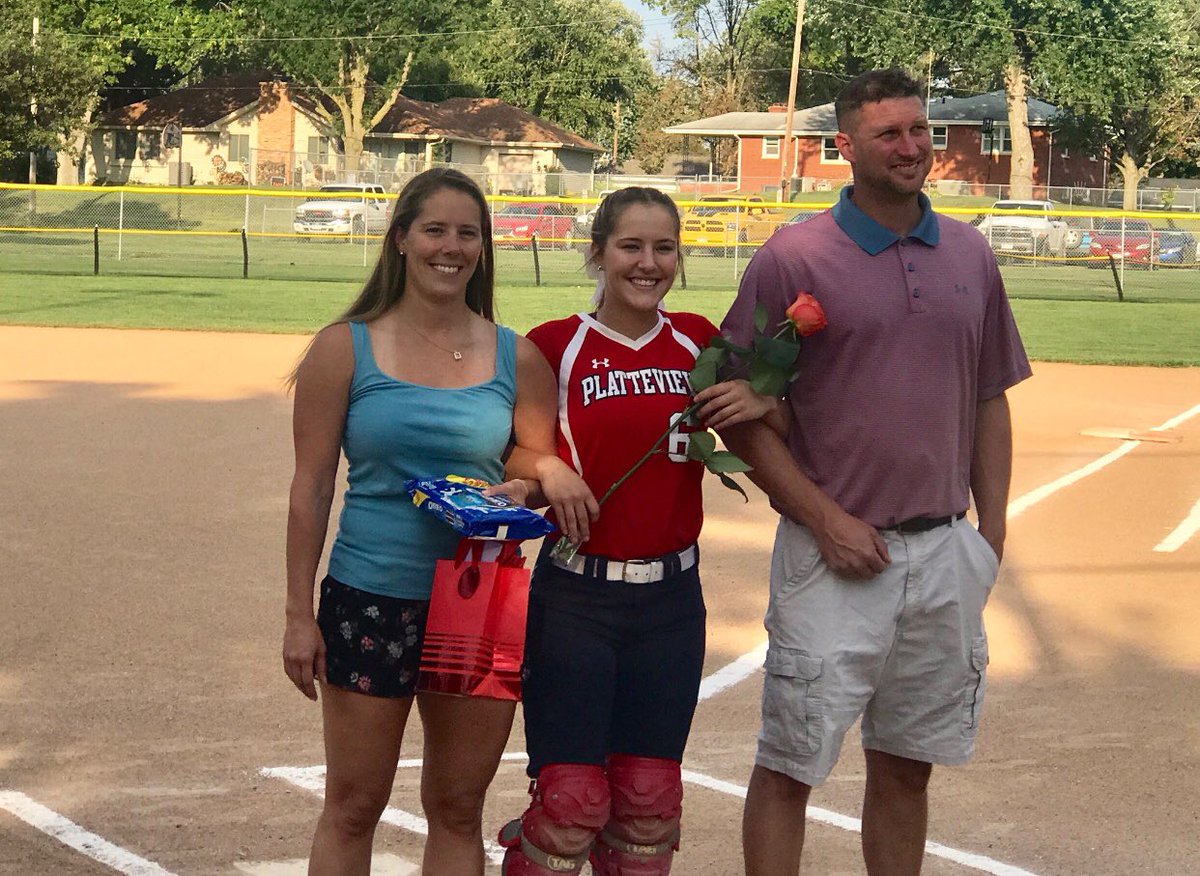 PlatteviewS's tweet photo. Senior Night! 
Softball Seniors: 
Kaliee Burkhardt 
Emma Lewis 
Katie Loncke 
Abby Husing https://t.co/J1sxfCMHSL