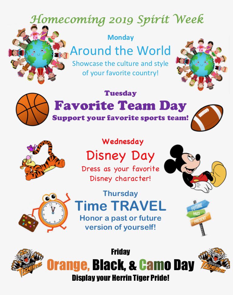 HHS_StudentGovt's tweet photo. Spirit Week 2019! https://t.co/nKjb5Mz2uS