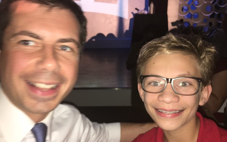 leotobbe's tweet photo. Tonight I covered @PeteButtigieg for @KidsPress. His speech was amazing! I can’t wait to write my article.

@Chas10Buttigieg - next time you and @firstdogsSB should come too!! https://t.co/Na8NpsP0f0