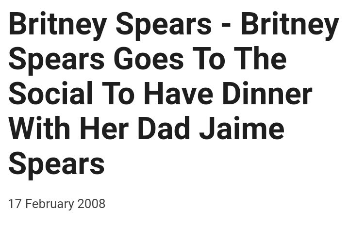 I'm just gonna leave this here, it's not work related, but it was supposed to be some relaxing time with her father/conservator.Sad. Trapped. Without hope.