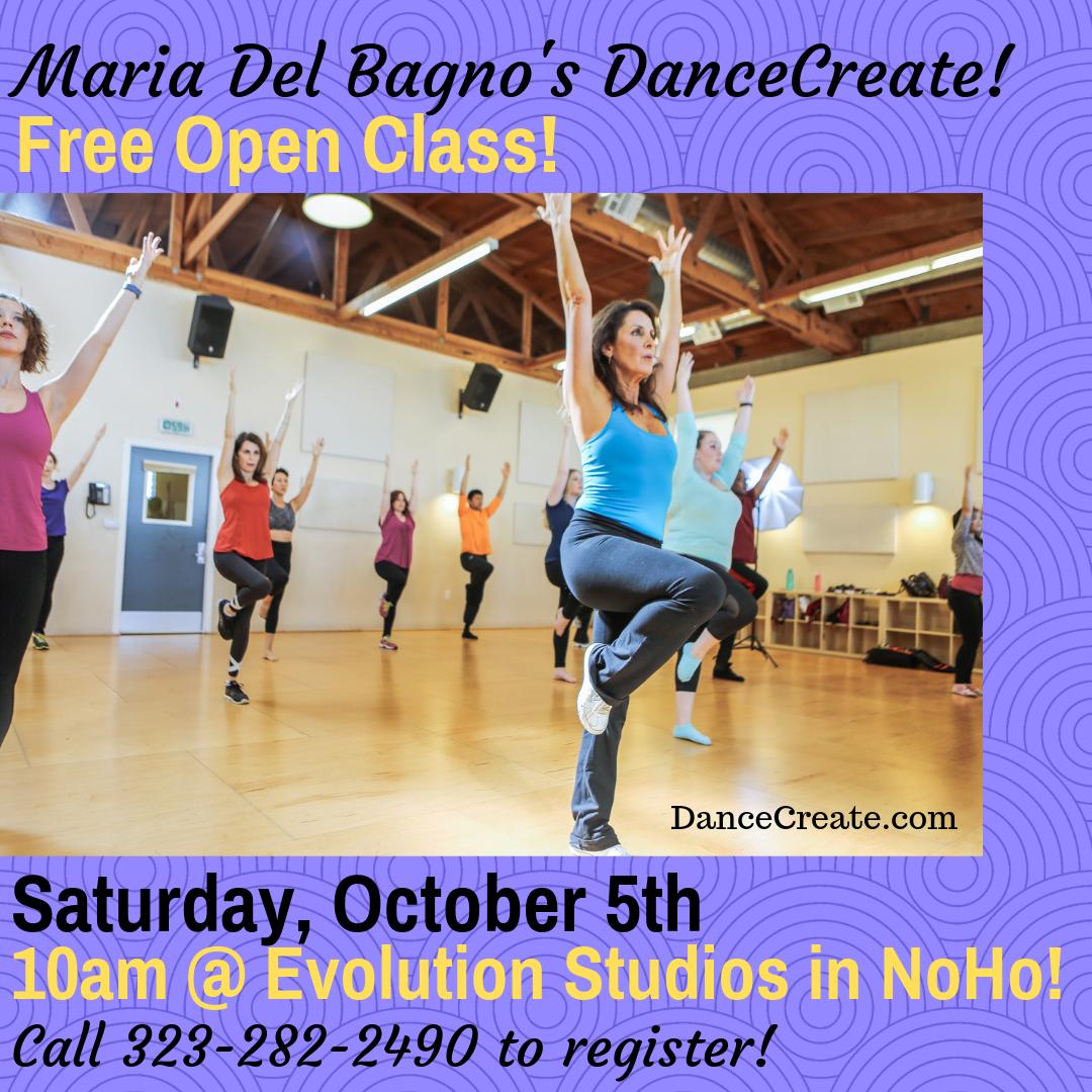 dancecreate's tweet image. Maria Del Bagno&apos;s DanceCreate!
Free Open Class!
Saturday, October 5th @ Evolution Studios in NoHo!
10am!
#DanceCreate #openclass #freedanceclass #comedancewithus #evolutionstudiosnoho