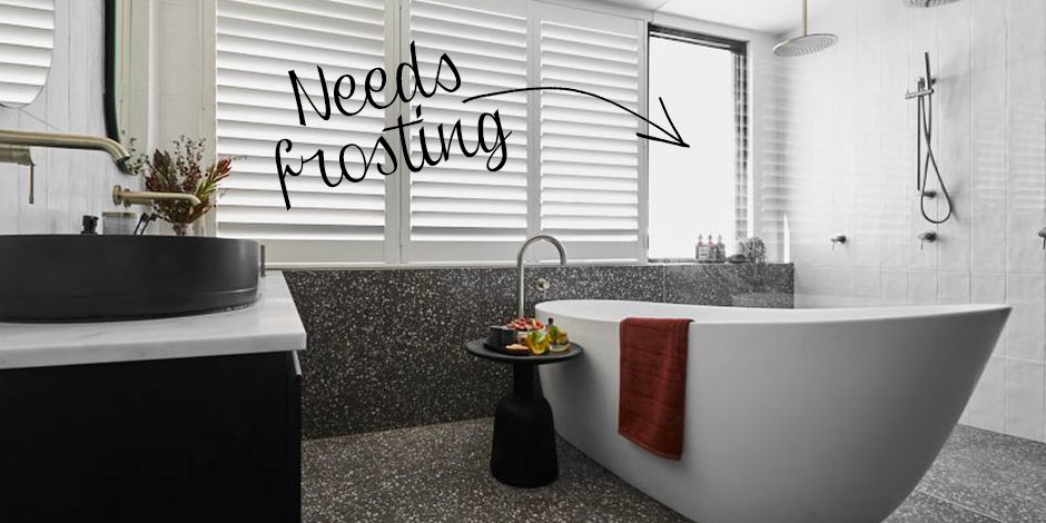 If you watch The Block you know NOT frosting a shower window may have cost Tess &amp; Luke. "The frustrating thing is they didn't get the frosting done, because I'm looking at what could potentially be a winning bathroom," said judge Neale Whitaker. Should have called a tinter!
