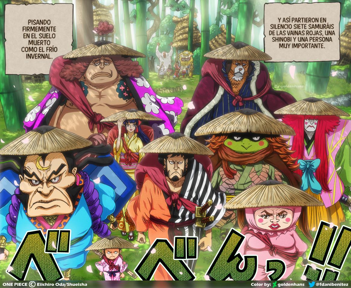 Goldenhans One Piece Cap 955 Y Asi Partieron En Silencio Siete Vainas Rojas Una Shinobi Y Una Persona Muy Importante Me Llena El Kokoro Regresar Con Un Nuevo