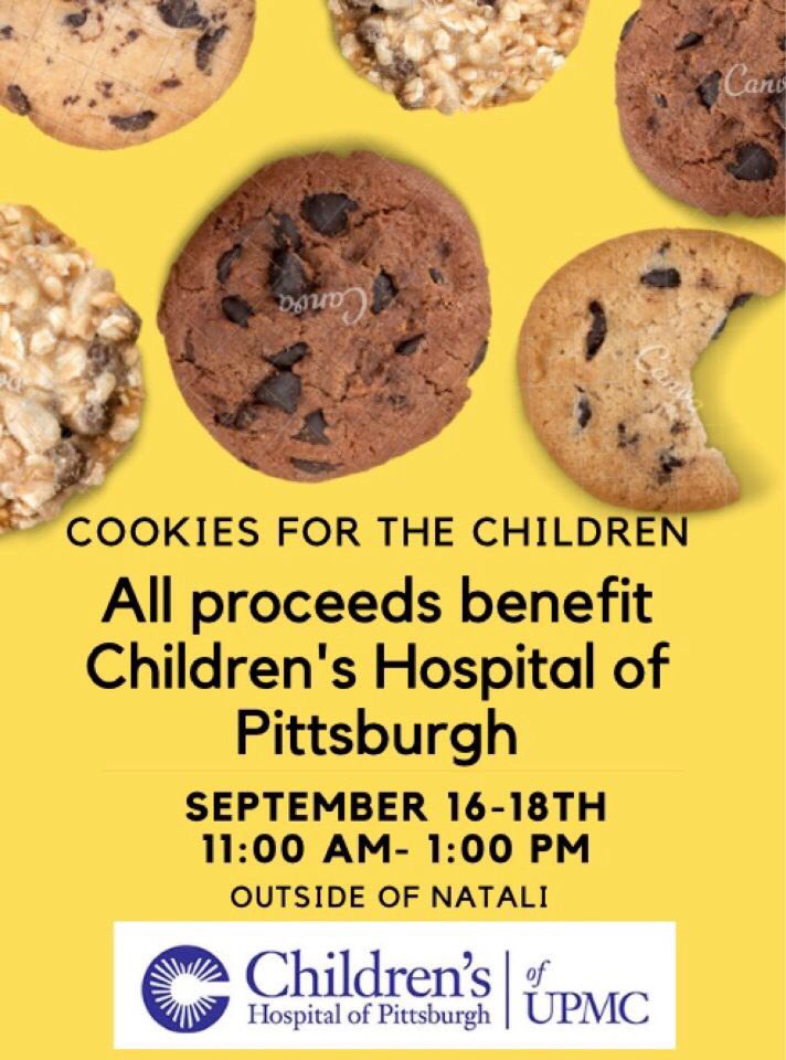 help us help the kids at the Children’s Hospital of Pittsburgh with our cookie fundraiser! 🍪