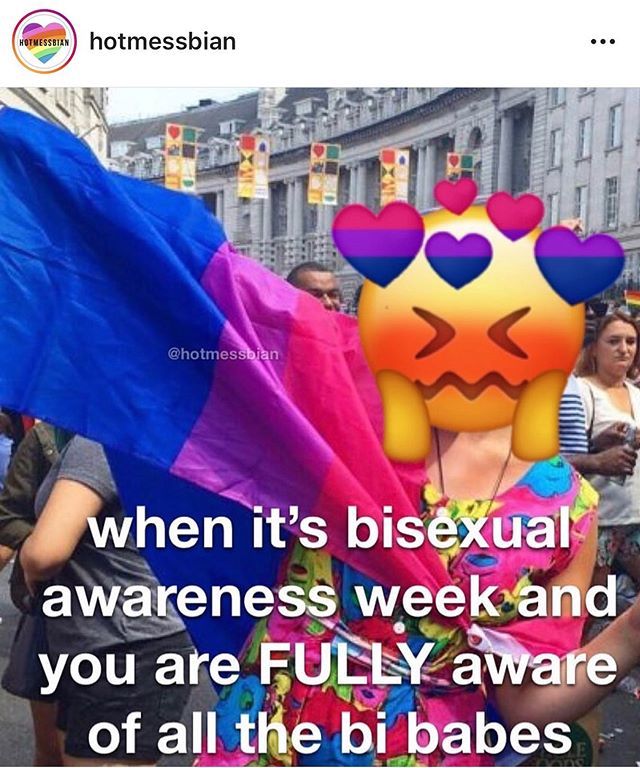 Happy Bisexual awareness week!! To all out Bi-babes: we are very, very aware of you 👀👀👀 💗💜💙💗💜💙 regram love <a href="/hotmessbian/">hotmessbian 👩🏿‍🤝‍👩🏽</a>