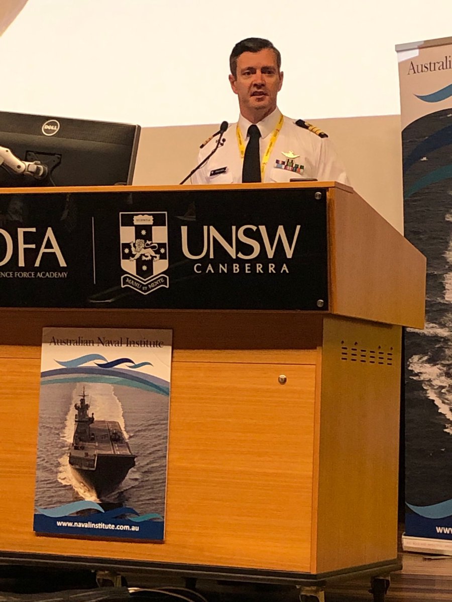 AusNavInst's tweet photo. Interesting presentation on NZ’s role and responsibilities in maritime trade in its vast region from CDR Steve Lenik, NZ Navy at #GoldrickSeminar ⁦@ACSACS_UNSW⁩ https://t.co/OqEFn1LAVx
