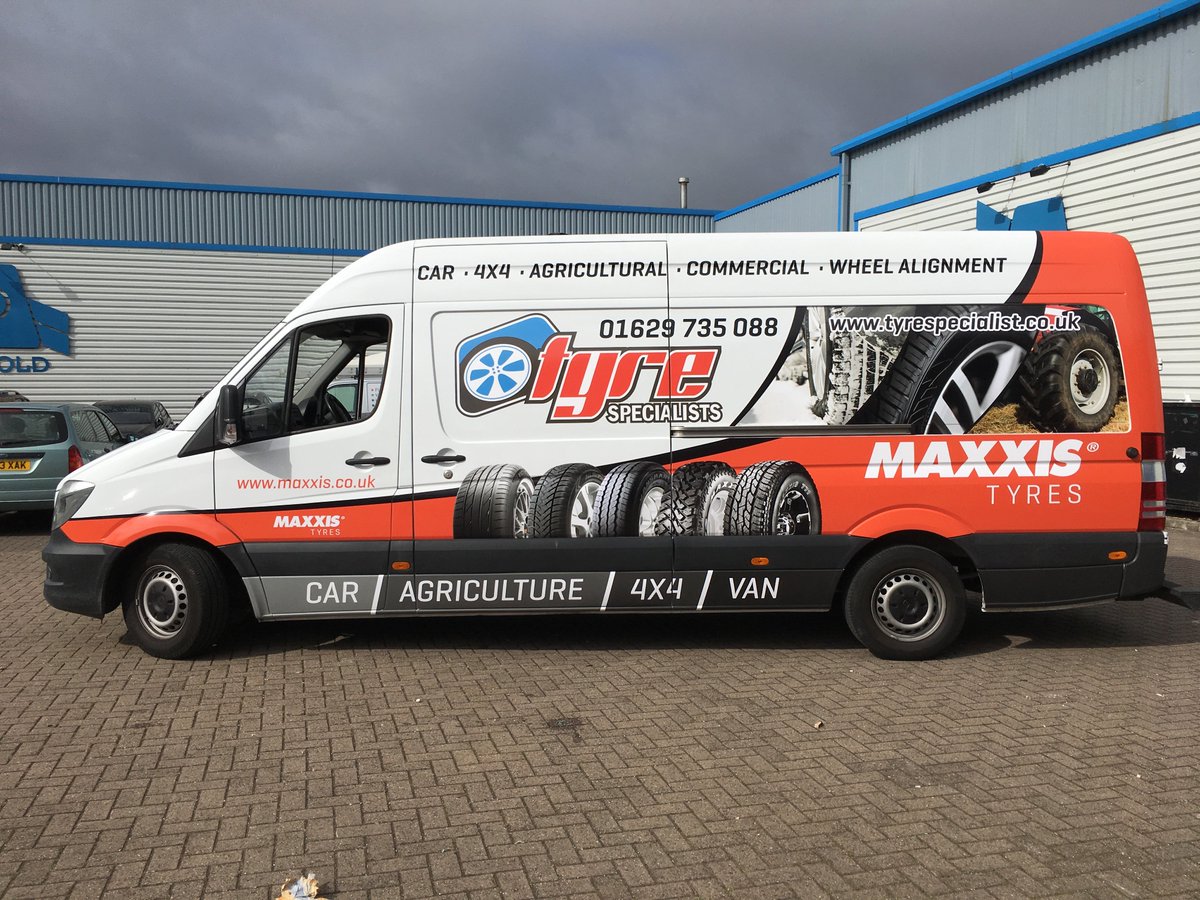 FreestyleSGLtd's tweet photo. A new van designed and fitted for Tyre Specialists at our headquarters. Branding looking really strong!
#tyrespecialists #maxxis #maxxistires #maxxistyres #tyres #garage #branding #vehiclewrap #vehiclegraphics #GraphicDesign https://t.co/kiqindVEI0