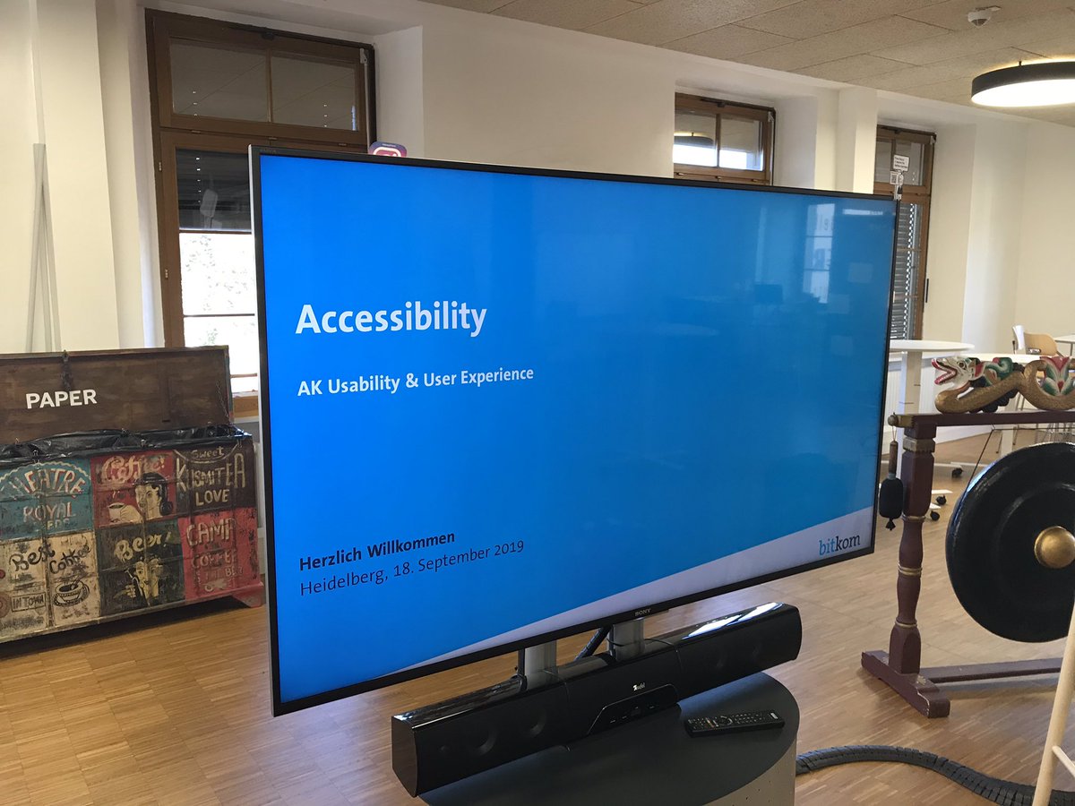 Bitkom_Software's tweet photo. Volles #AppHaus bei @SAPdach in Heidelberg zum Thema #UUX #Accessibility #Inklusion und #Barrierefreiheit Wir freuen uns auf einen spannenden Tag und interessante Gespräche. https://t.co/54U1vI8eFS