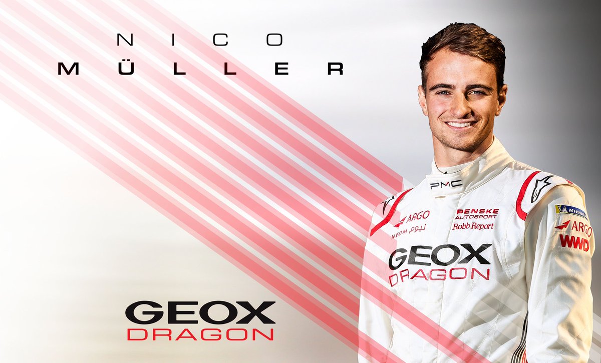 ds_penske_fe's tweet image. ANNOUNCEMENT: @GEOXDRAGON is pleased to announce the signing of @nico_mueller to drive the #7 Penske EV-4 in the Sixth Season of the @FIAFormulaE Championship.

bit.ly/Nico-Mueller

Welcome Nico to the team in the comments below!

#GEOXDRAGON
#ABBFormulaE
#EPluribusUnum