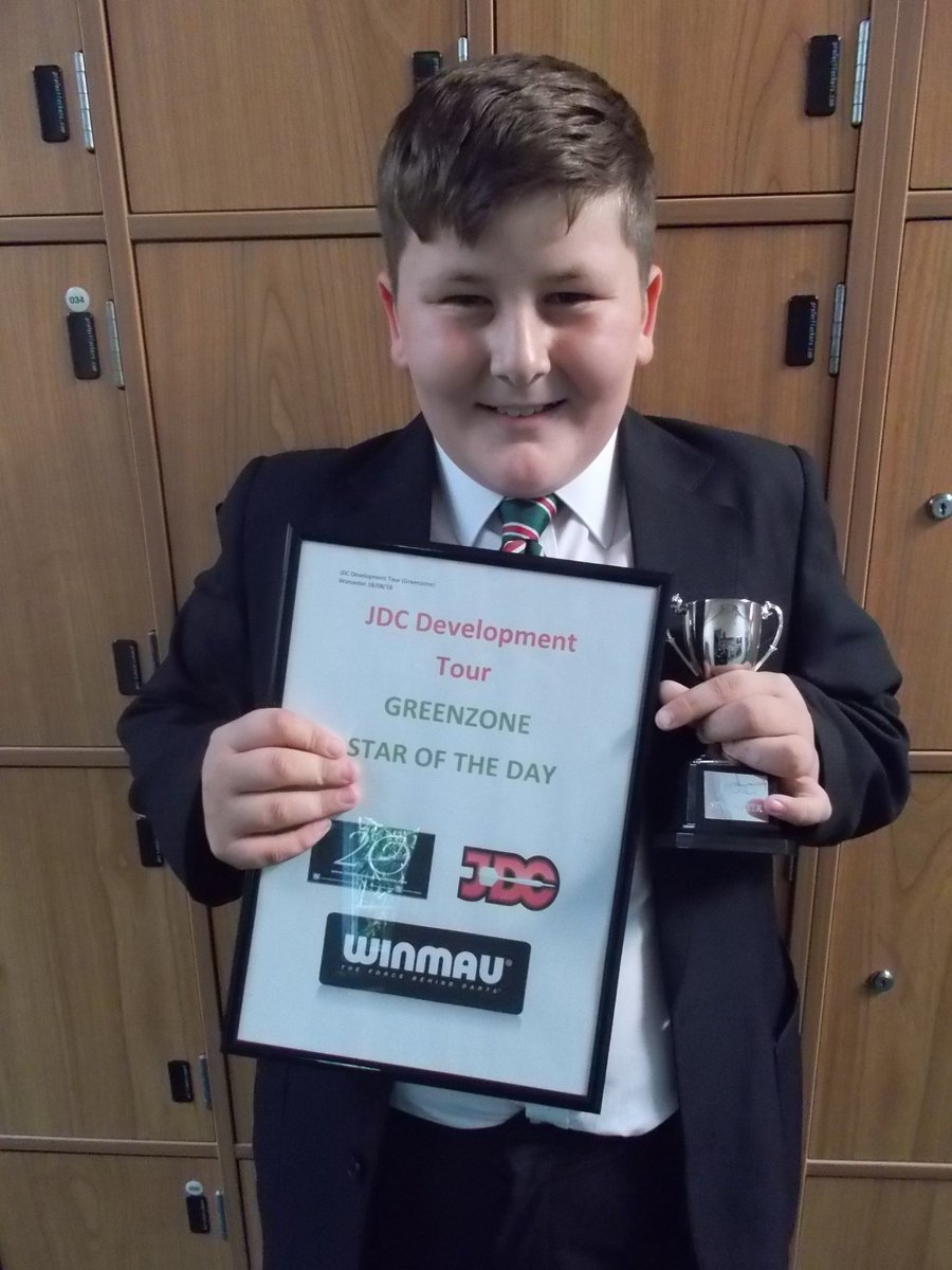 We love to celebrate #TeamBlackminster sporting successes - here's Harry in Year 7 with his #JDC (Junior Darts Corporation) Star player award. He's off competing in Gibraltar next week - we wish him all the very best!