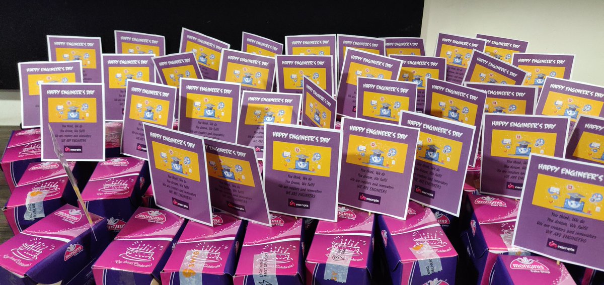 Inscripts's tweet image. Engineers are the backbone of technology and development, they are the future of our nation.
We at Inscripts use technology and engineering skills to create innovative products and  solutions.
We are proud of our engineering team,sharing snapshots from Engineer's Day celebration.