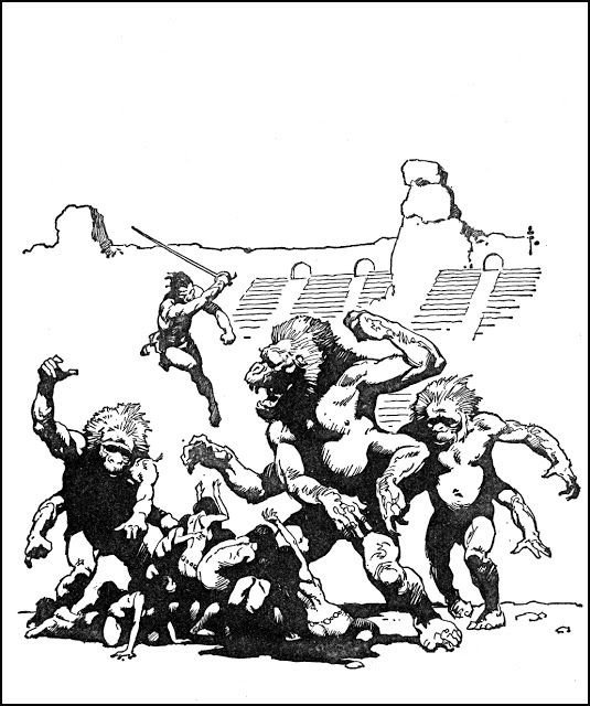 his inked illustrations of John Carter of Mars are pure magic 