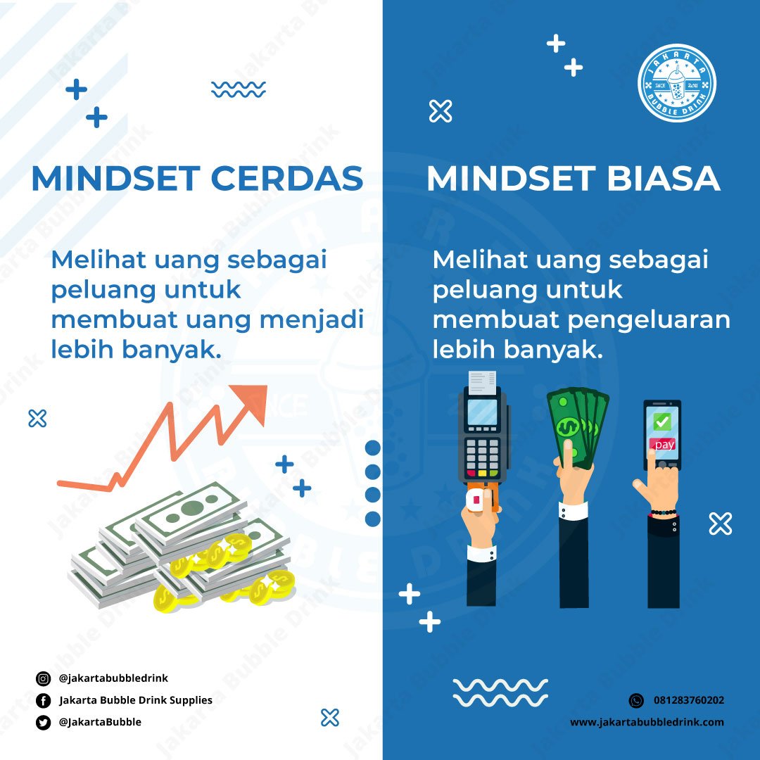 JakartaBubble's tweet photo. Dua hal yang mungkin sering terjadi dalam kehidupan kita, kalo kamu gimana nih? Lebih pilih mindset cerdas atau mindset biasa?
#funfact #jualbubbledrink #bubbledrink #bubukminuman #jakartabubble #jakartabubbledrink #powderminuman #tapiocapearl #BackToTheFront #JanganLupaCerita https://t.co/Y3hs38iyX7
