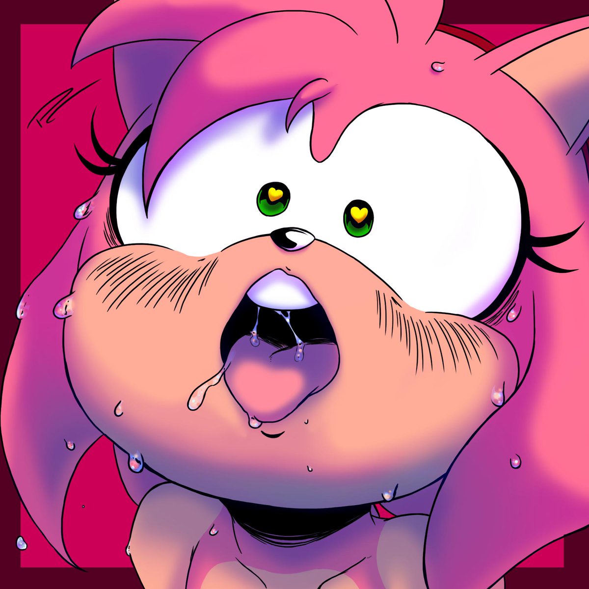 Ahegao Amy: with deep, rosy shades! 