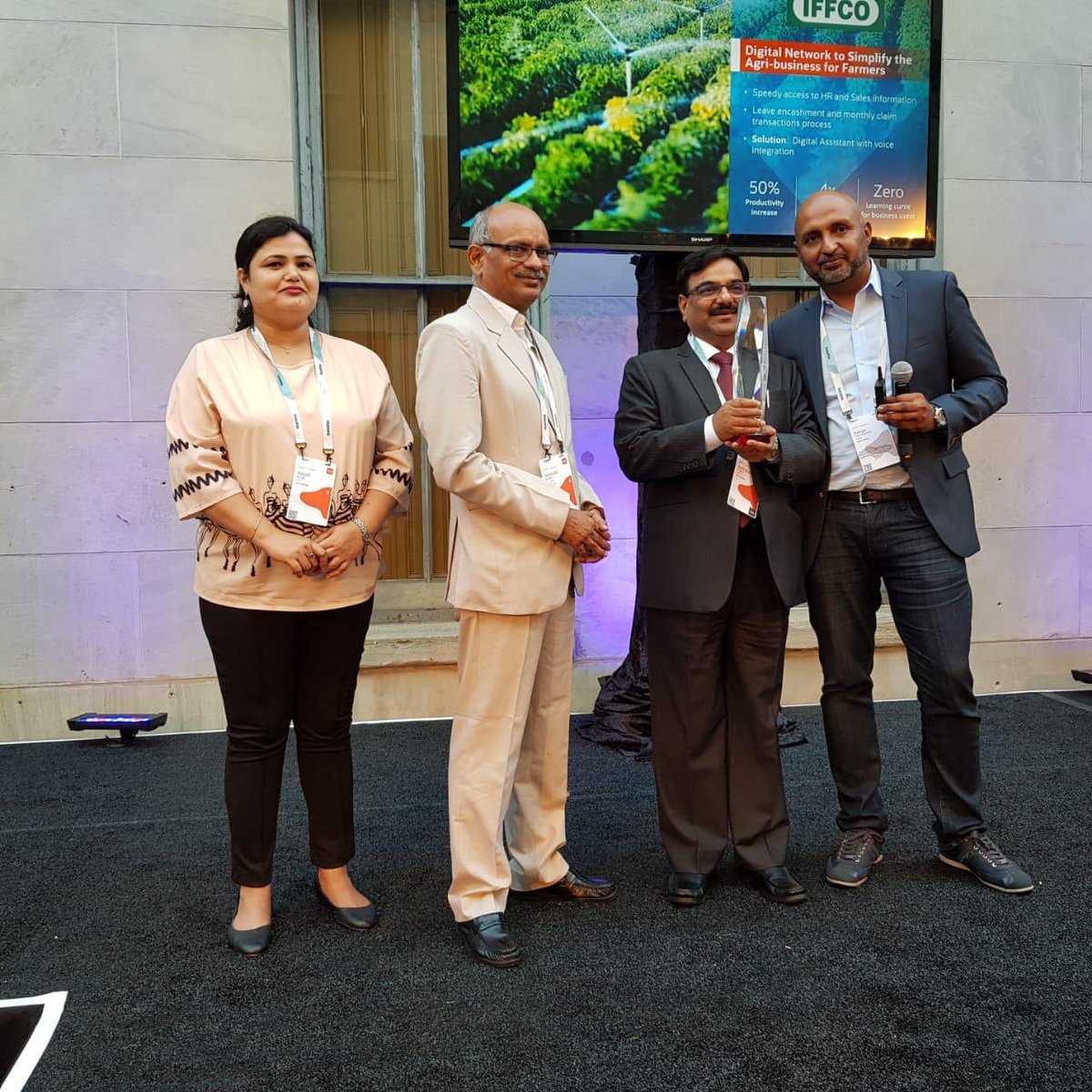 drusawasthi's tweet image. Congratulations to @akgupta63 &amp;amp; entire IT team of #IFFCO for getting the prestigious Oracle Cloud Platform Innovation Award at @oracleopenworld. IFFCO awarded for developing Voice Assisted #Oracle Intelligent Chatbot using state of the art technology AI &amp;amp; ML. #OOW19 @OracleCloud