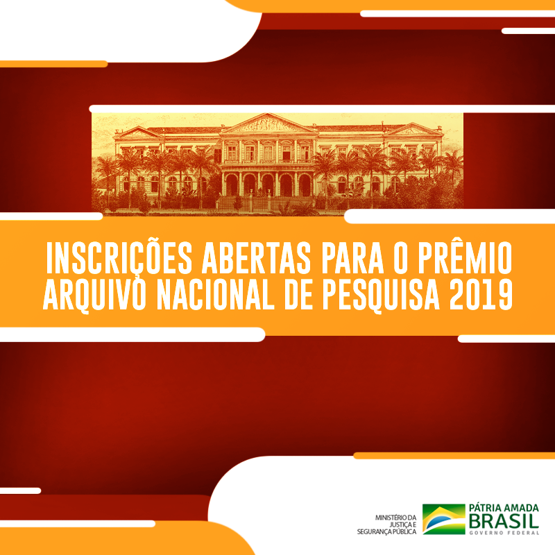 Inscrições abertas para o Prêmio #ArquivoNacional de Pesquisa 2019 até 30/09. 
Mais informações: bit.ly/2kCXqVb
#AN #prêmio #história #acervo #concurso #monografia #ciência #publicação <a href="/ANPUH/">ANPUH-BRASIL</a> @JusticaGovBR