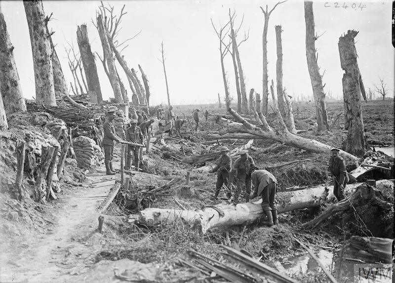 Sep 18 1917 IWM (Q 2888) "Soldiers stripping bark and collecting branches for use in road-making and strengthening dug-outs, near Zillebeke" September 18 1917 by Brooks, Ernest (Lieutenant) (Photographer)
Production date
1917-09-18
iwm.org.uk/collections/it…