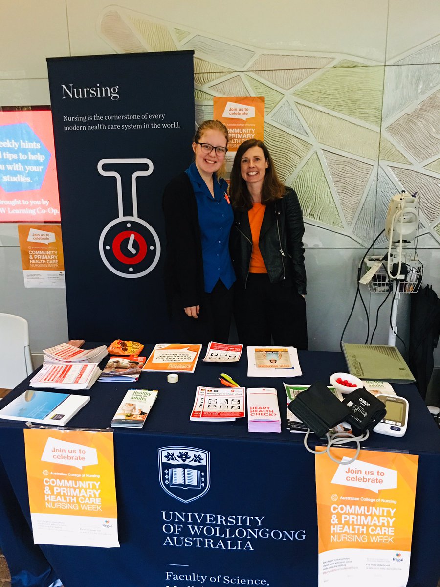 muhsingho's tweet photo. “Know your numbers” free BP checks at UOW campus celebrating #PHC &amp; community nurses week!! Well done @CatMStephen @sue_mcinnes @UoWnursing @UOWSNAP #communityhealth https://t.co/U7c91sdZ4A