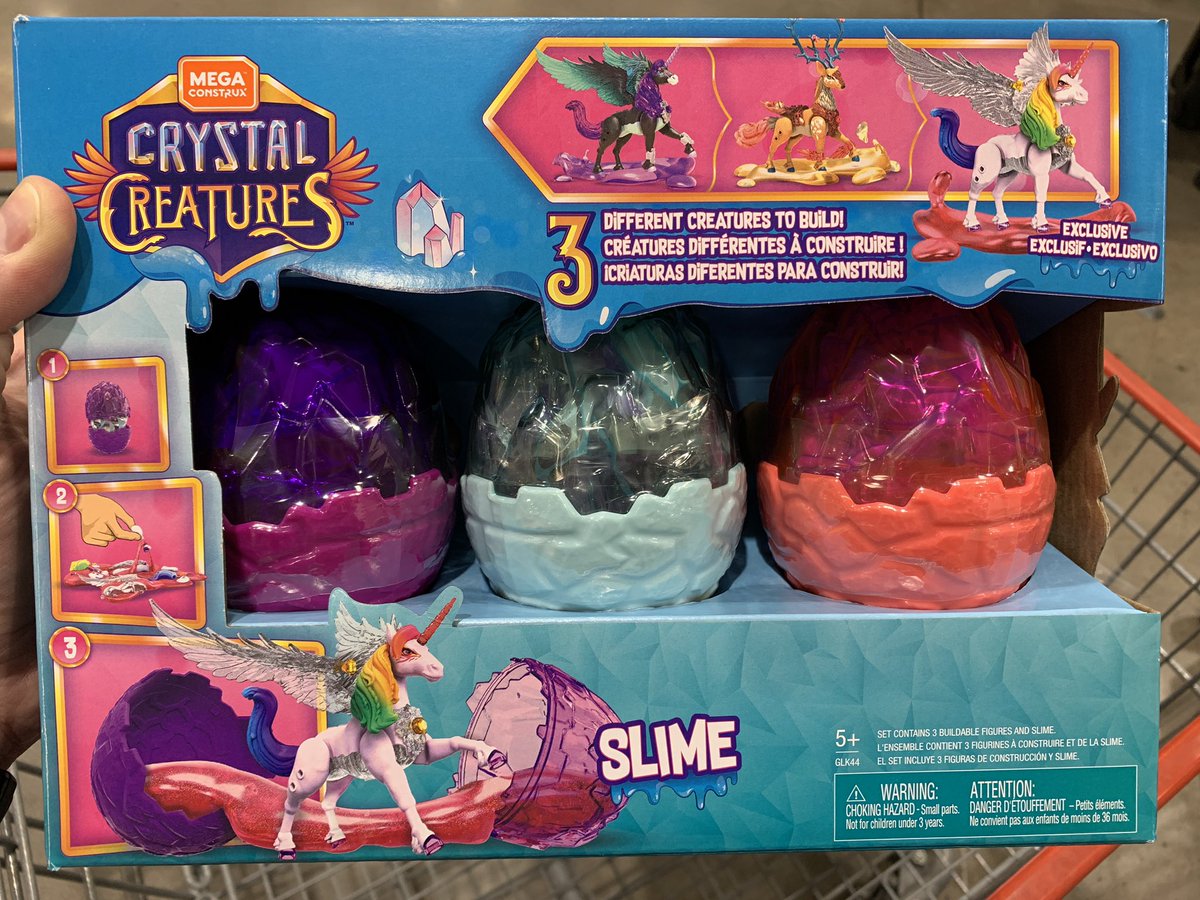 timagne's tweet photo. My daughter was into these @MegaConstrux slime-egg buildable figures back when they were just dragons and wolves. She’s going to go nuts for the rainbow unicorn. #CrystalCreatures #BreakoutBeasts https://t.co/c17UiSeKWB