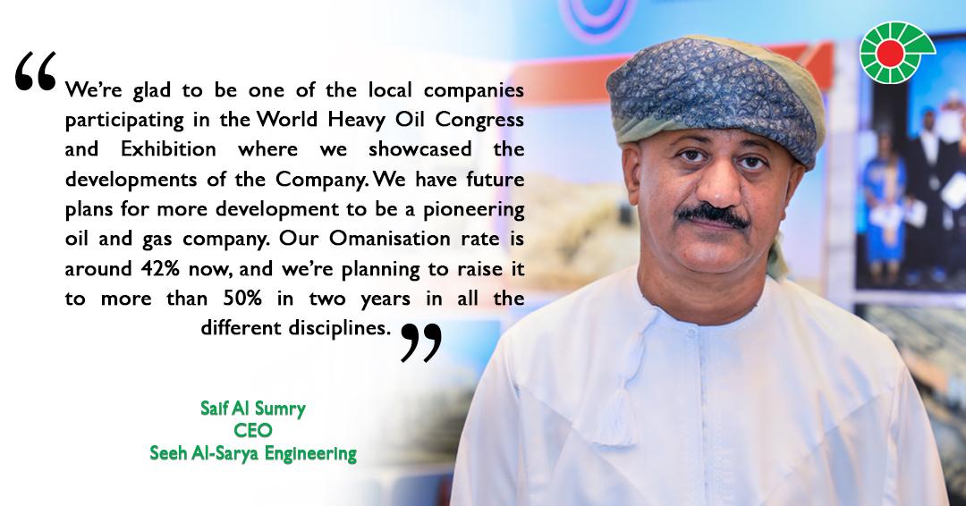 WHOCOfficial's tweet photo. See what Saif Al Sumry, CEO, Seeh Al Sarya - one of the exhibitors at the PDO Pavilion had to say about their participation at #WHOC2019.

For more information about #WHOC2020, visit: https://t.co/MYOxT1EAeT

#WorldHeavyOilCongress #EOR #Oman @PDO_OM https://t.co/oYoNOf1zYs