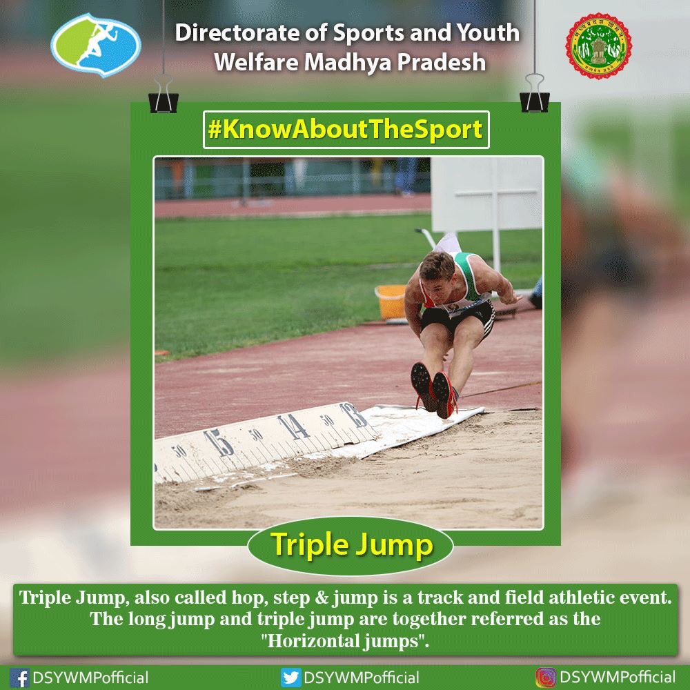 Directorate Of Sports Mp Triplejump Also Called Hop Step Jump Is A Track And Field Athletic Event The Longjump And Triple Jump Are Together Referred To As The Horizontal