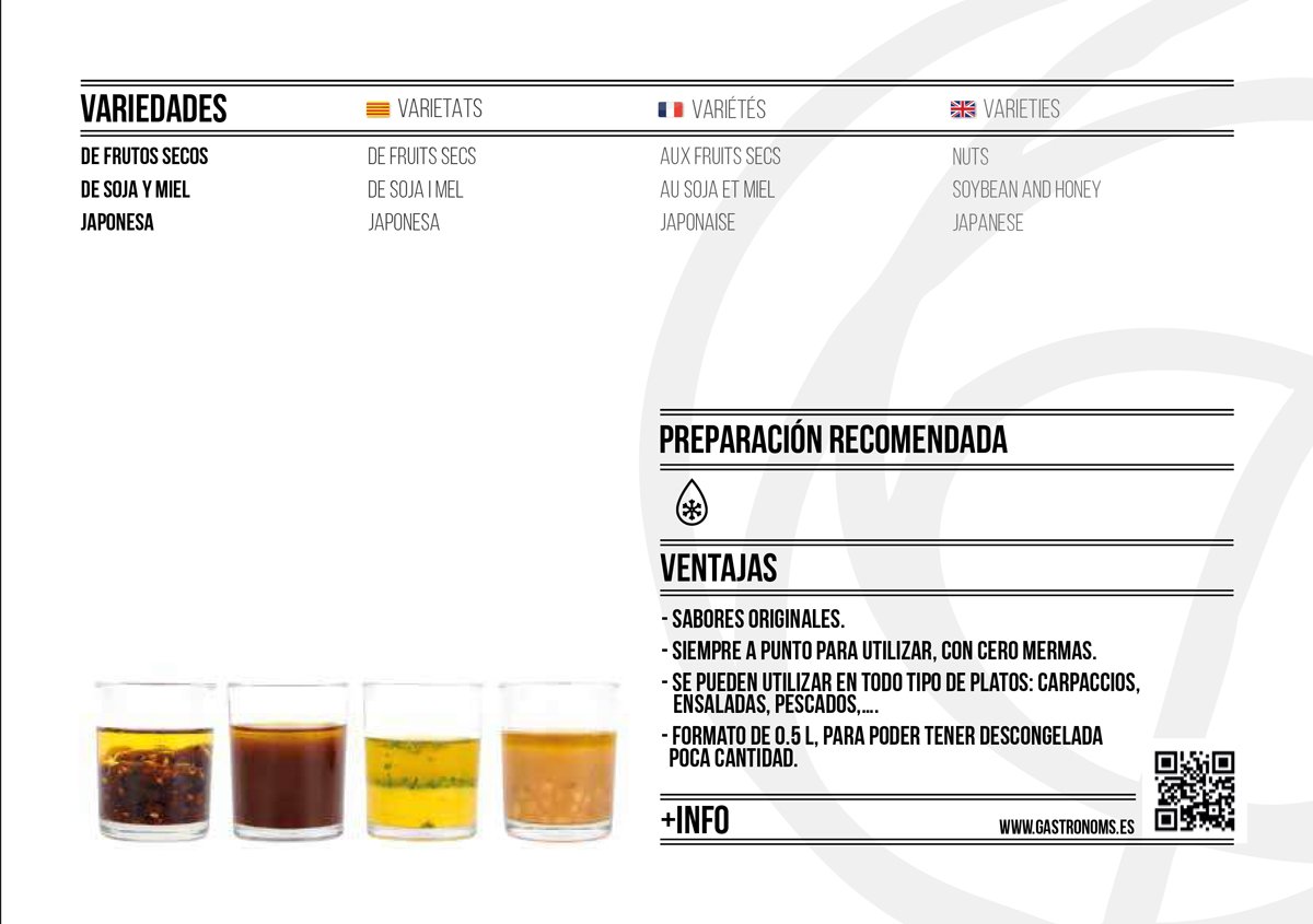 Tenemos tres variedades de vinagretas para que puedas acompañar cualquier tipo de plato dándole un toque y un sabor original. 
👉gastronoms.es/es/16-vinagret…
.
.
.
#productosgastronoms #vinagreta #quintagama #vinagretajaponesa #sojaymiel