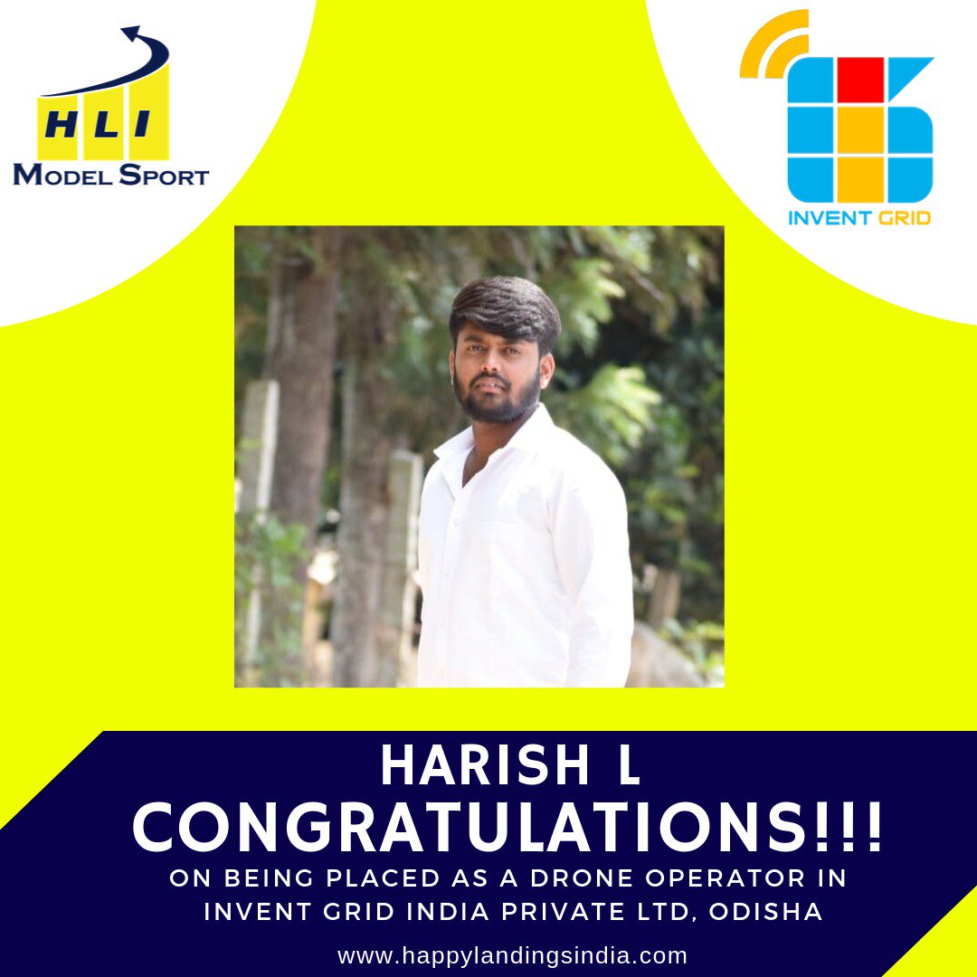 HappyLandingsIn's tweet photo. Congratulations to our Drone Pilot Trainee Harish L.

#hlimodelsport https://t.co/oD8nT6e1uZ