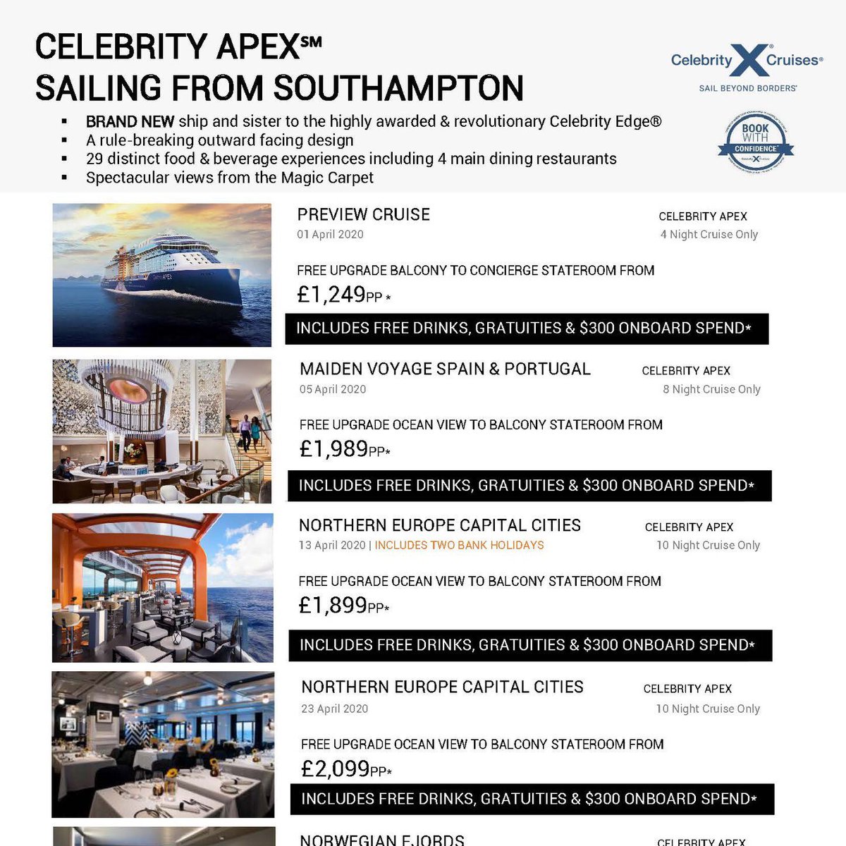GoCruise2gether's tweet photo. Celebrity Apex - Sailing from Southampton

Check out these special offers on board Celebrity Cruises  brand new ship, Celebrity Apex!🛳

Don’t miss out, contact your local cruise specialists today - on 01449710141 or visit us at https://t.co/oD0lscRyyJ https://t.co/oKPQWbgodX