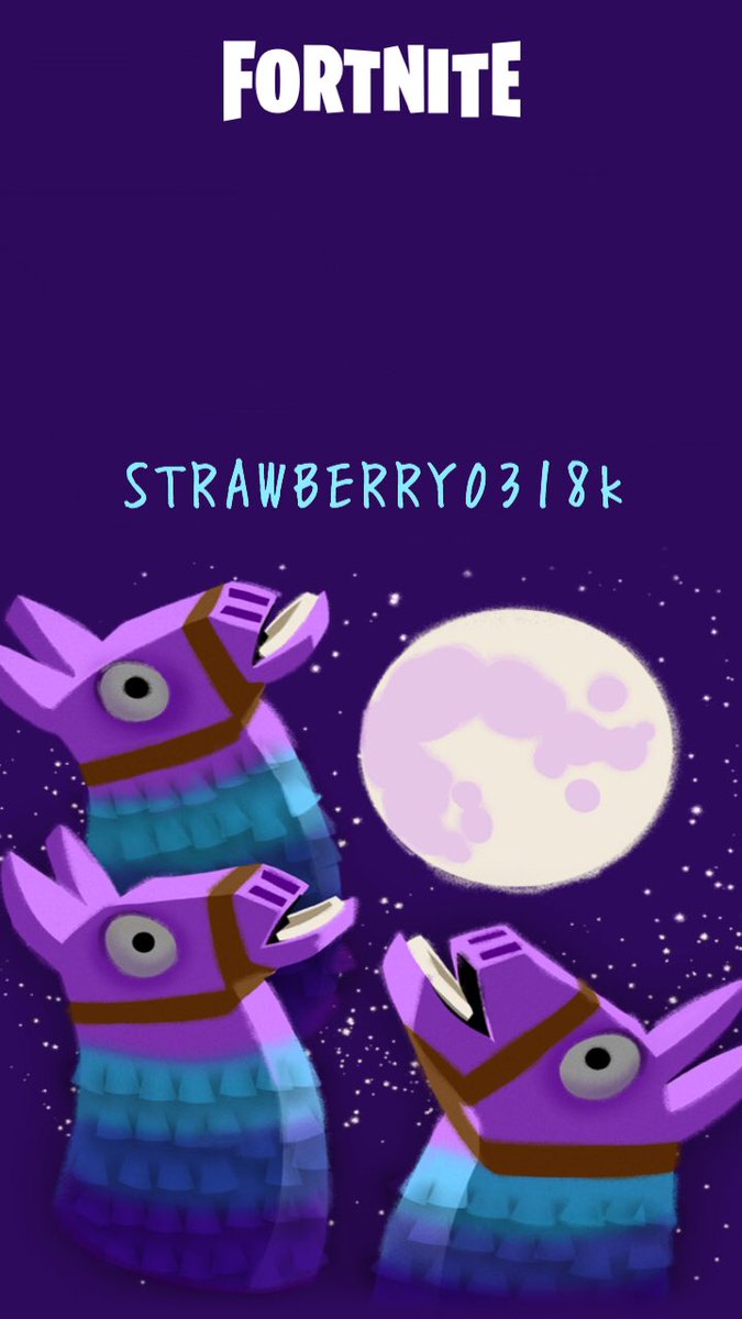 Fruity Strawberry0318k フォロバ100 フォートナイト Fortnite スマホ モバイル フォートナイト壁紙 Iphone さっそくさっきのラマちゃん画像を加工して壁紙を作っていくスタイルww