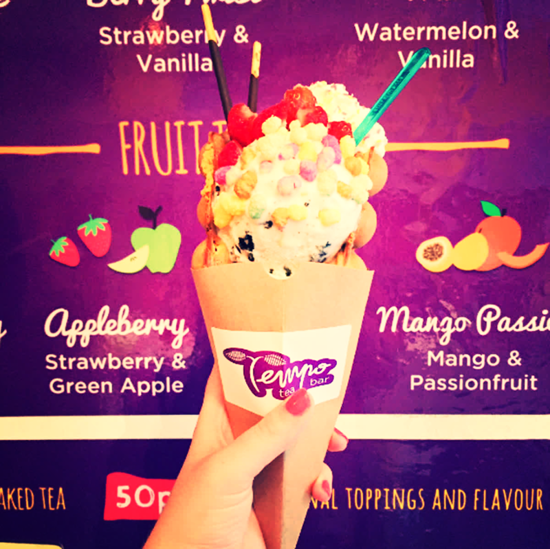 Wow! Check this sweet surprise out from Tempo Tea Bar here at The Arches,East Market St @ New Waverley #thearchesedinburgh #tempoteabar #yum