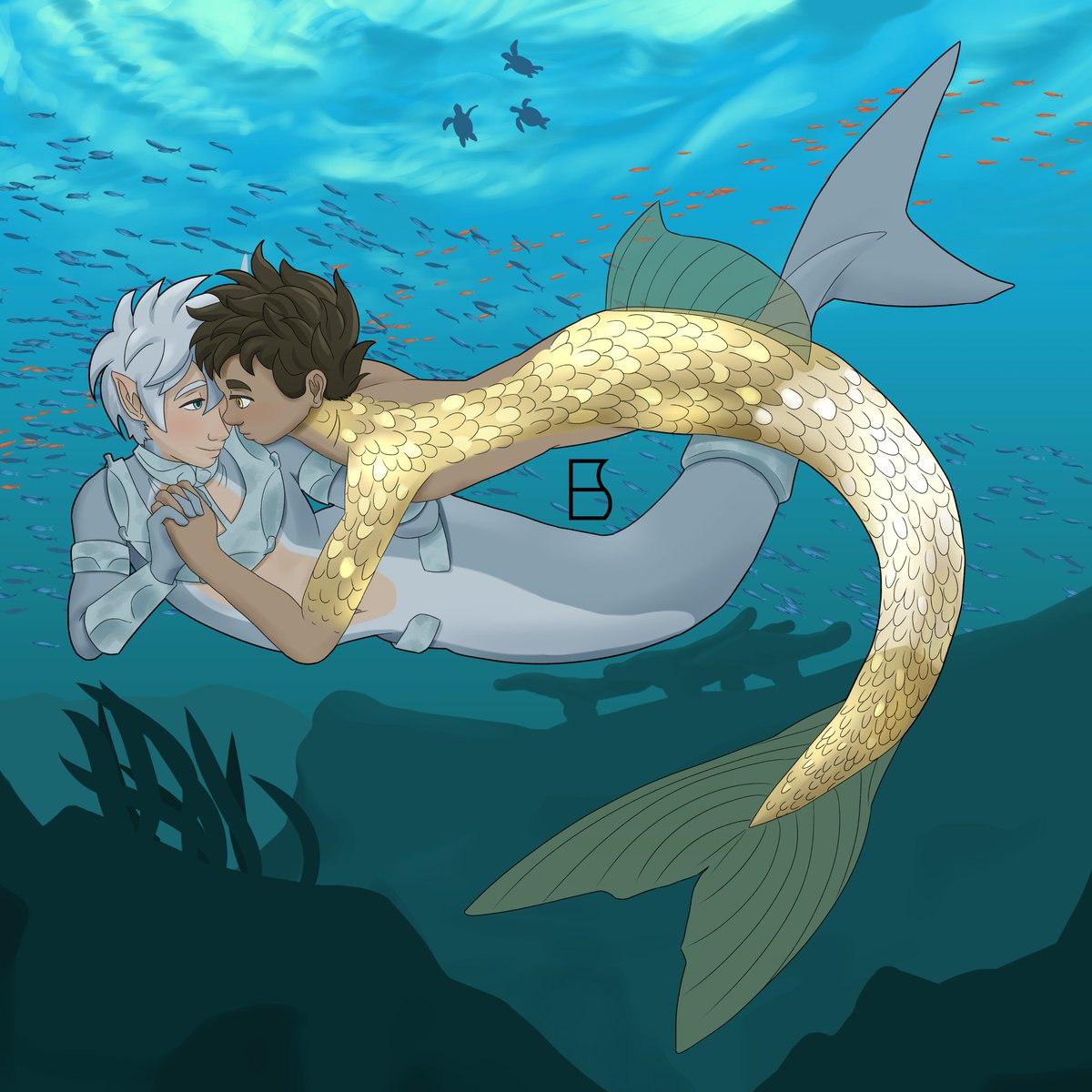 Castle Swimmer fan art I got lazy toward the end because I really want to g...