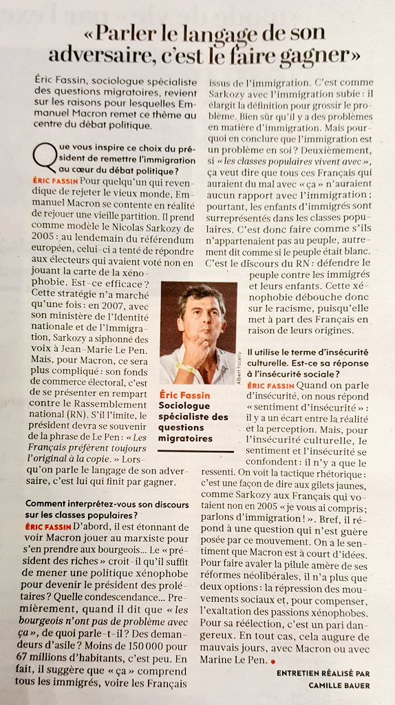 LZagorac's tweet photo. #Macron #Immigration #Réfugiés #EricFassin #LePen #WallerandDeSaintJust
Parler le langage de son adversaire c'est le faire gagner. https://t.co/Cdpz3dCHUc