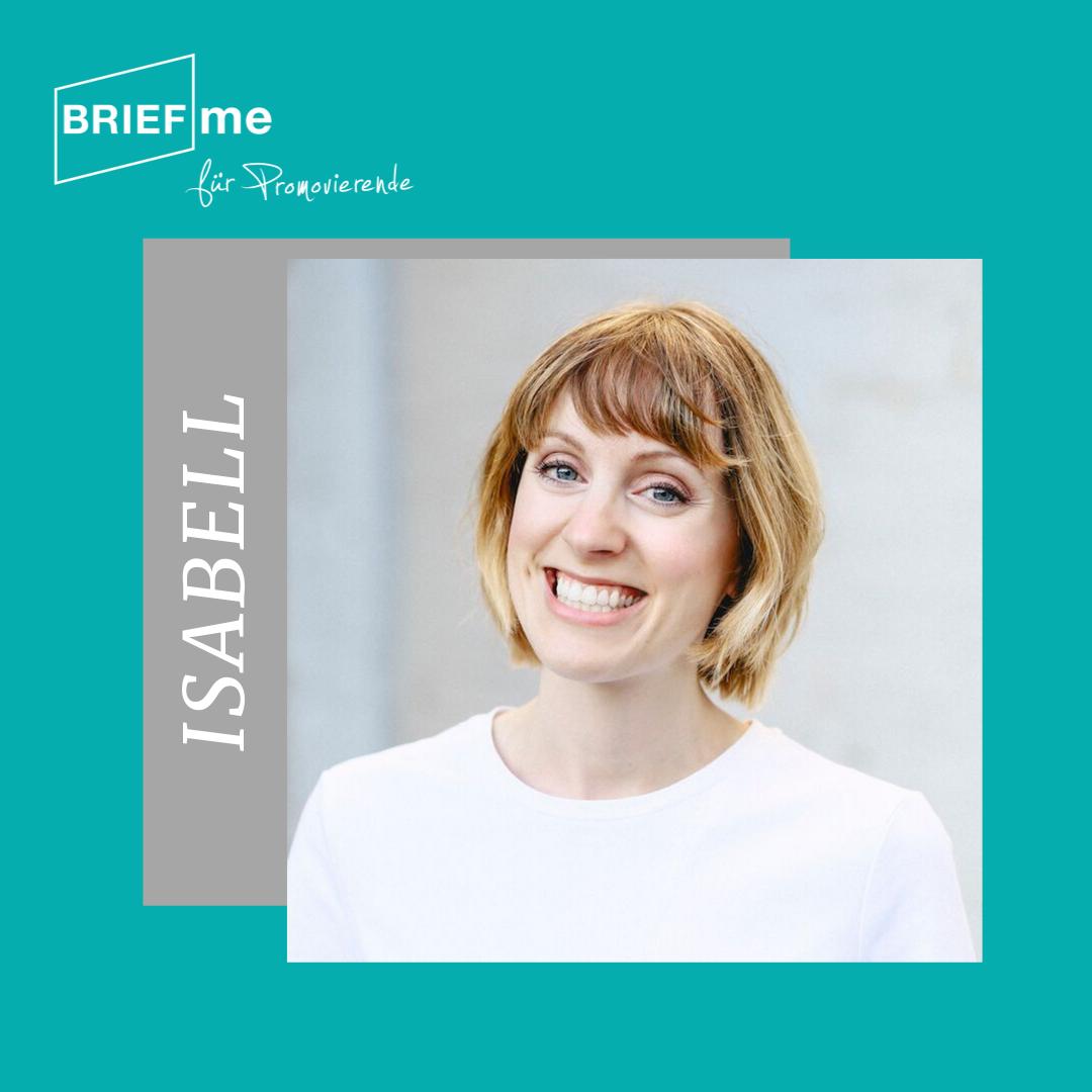 Briefme_Promo's tweet photo. Isabell hat einen kreativen Chaoskopf und entwickelte während ihres Masterstudiums BriefMe. Sie freut sich, mit BriefMe für Promovierende ein Programm anzubieten, das speziell auf deine Situation eingeht und dir hilft, das Beste aus deiner Promotion zu machen. https://t.co/1a0u7SM2mf