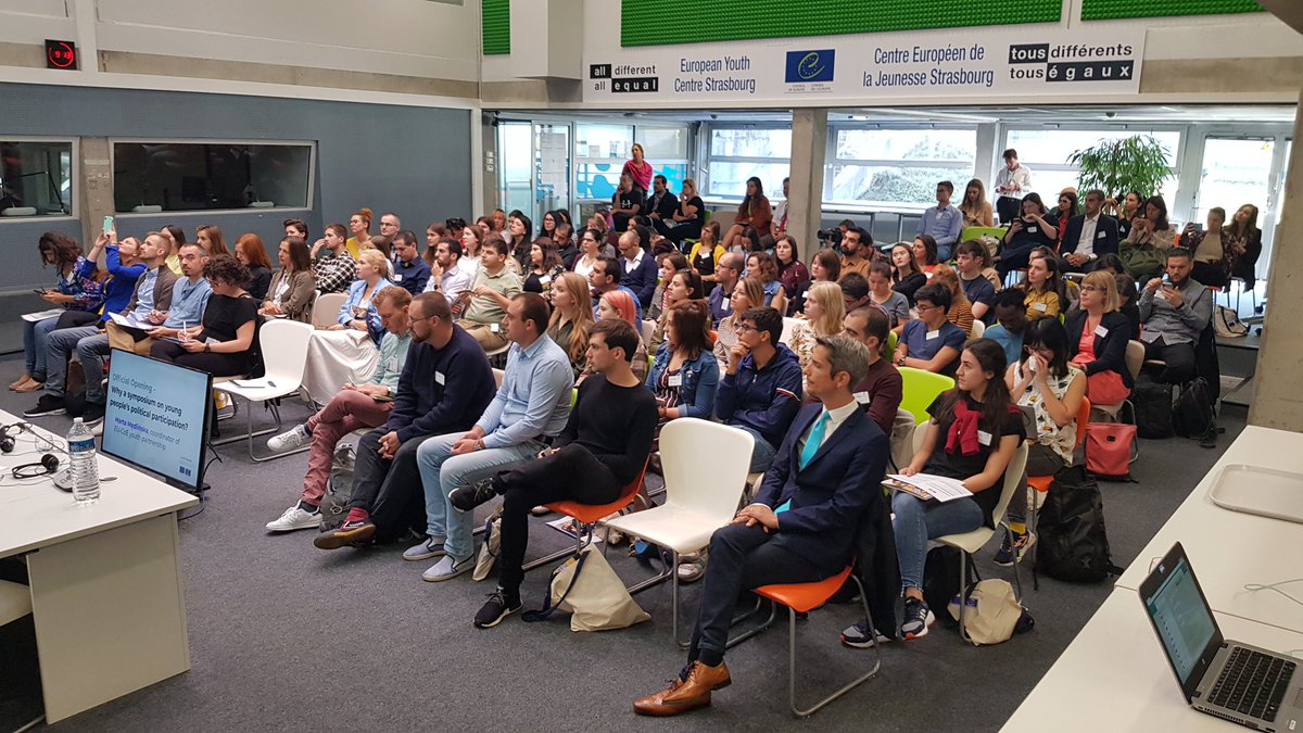 eucoeyouth's tweet photo. Our Symposium on 'The Future of Young People's Political Participation' kicked off in Strasbourg at the European Youth Centre of the @coe Bear with us #YouthPolPart19 #youthparticipation @EuropeanYouthEU @coe_dys @ACoY_CoE https://t.co/Gsc1Lh05KF