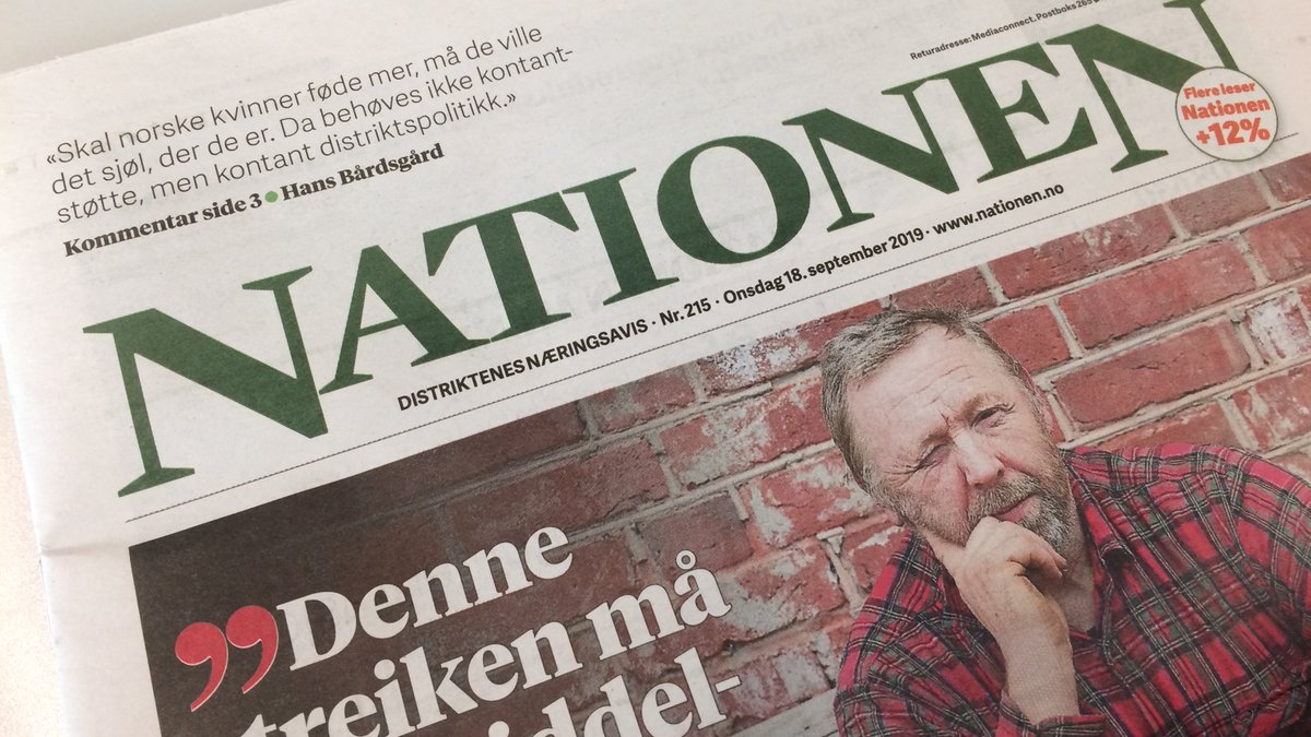 bjabaa's tweet photo. Veksten held fram for @Nationen_as, som er på topp 10-lista over #aviser med størst vekst. I første halvår var auken 4,5%, opp 643 abonnentar, ifølgje @Mediebedriftene. Opplaget har passert 15.000. #opplagstall #opplag #journalistikk #mediemangfold #medier https://t.co/MFdng2a9gq https://t.co/iQkHJKtP4O