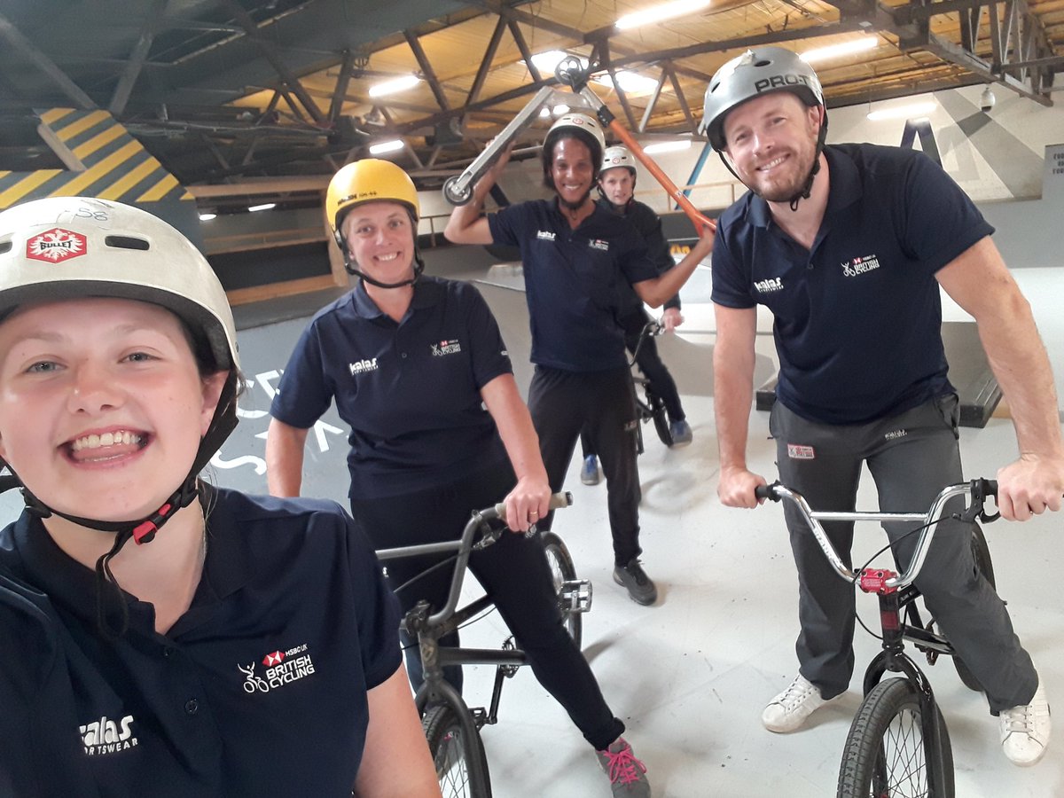 Central Region British Cycling team having great fun at Adrenaline Alley
