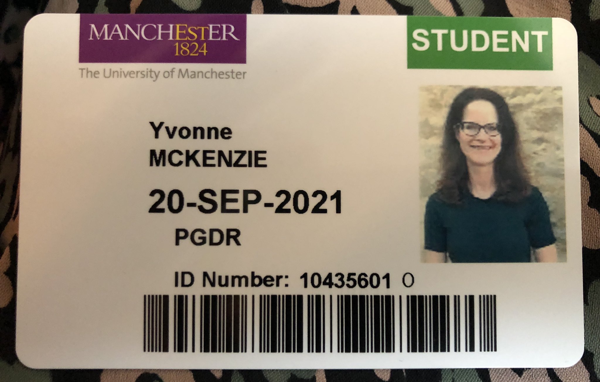 University Of Manchester Id Card