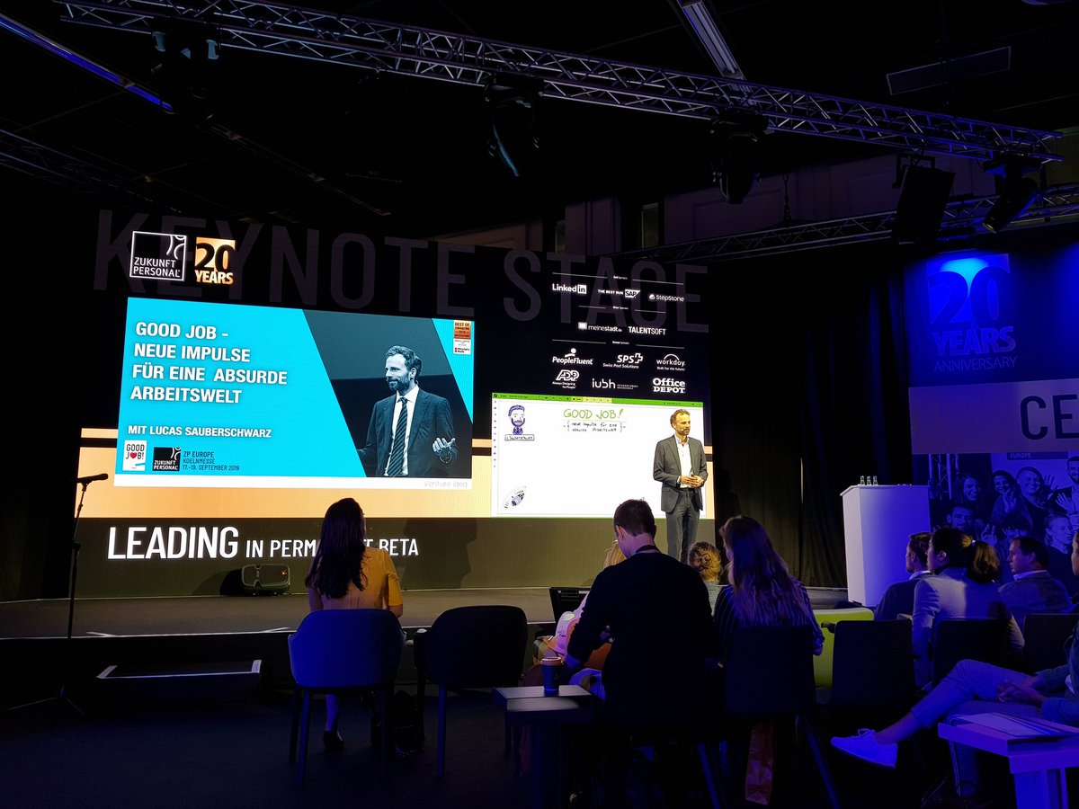 Good Job! Neue Impulse für eine absurde Arbeitswelt. Lucas Sauberschwarz auf der Zukunft Personal in Köln #ZPUniverse19