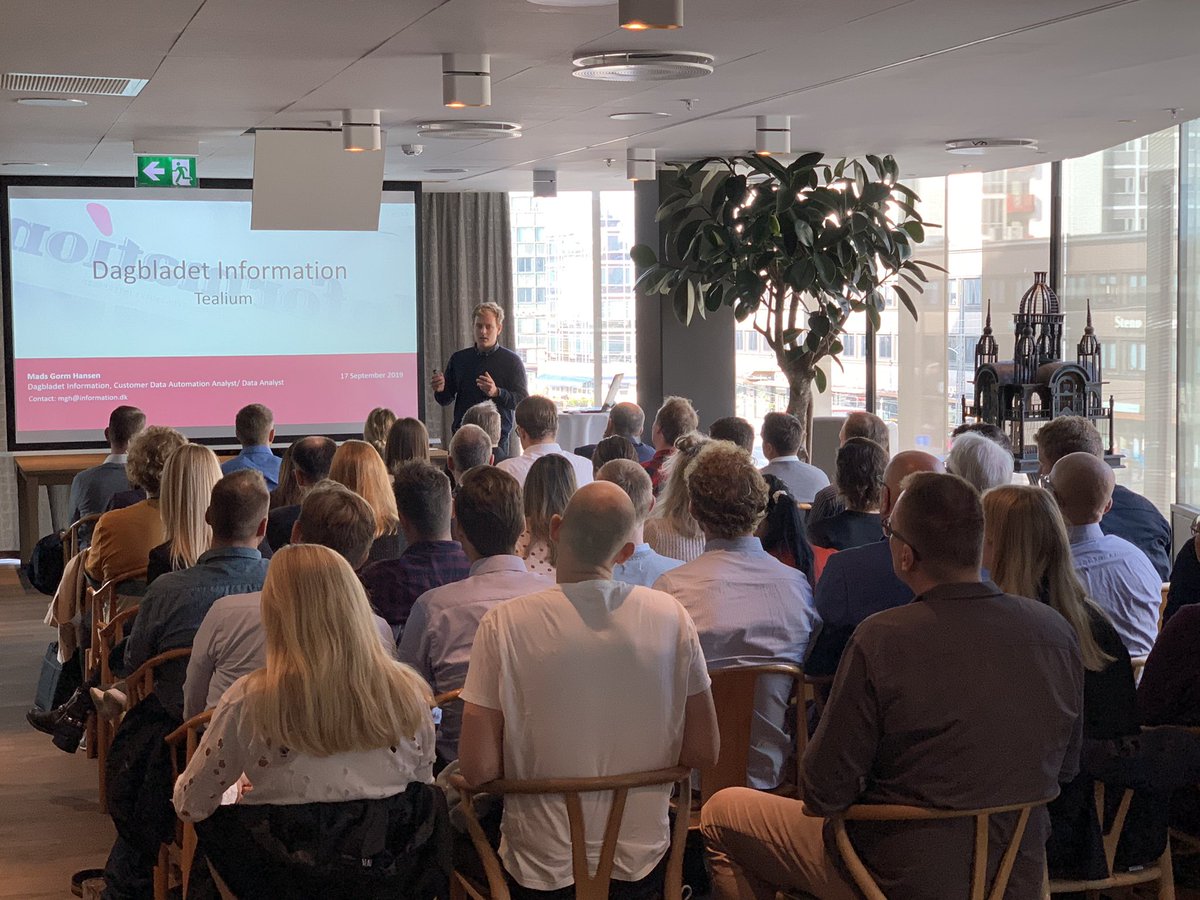 antonygibson75's tweet photo. Mads Hansen from Dagbladet Information shares insights on data collection, orchestration and activation through the full Tealium Universal Data Hub! @tealium #data #CDP https://t.co/cozo3zBweb