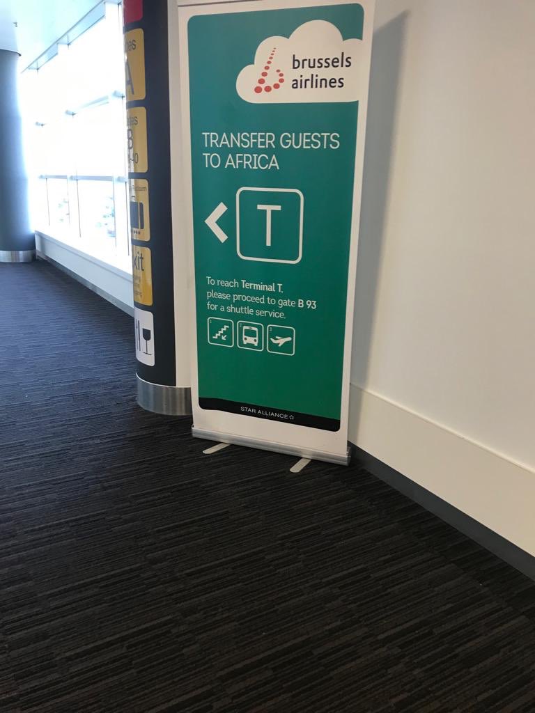 Brussels airport has an African section, ‘fortressed’ from the other sections of the airport. No restaurant, no pharmacy shops, empty hollow space...
