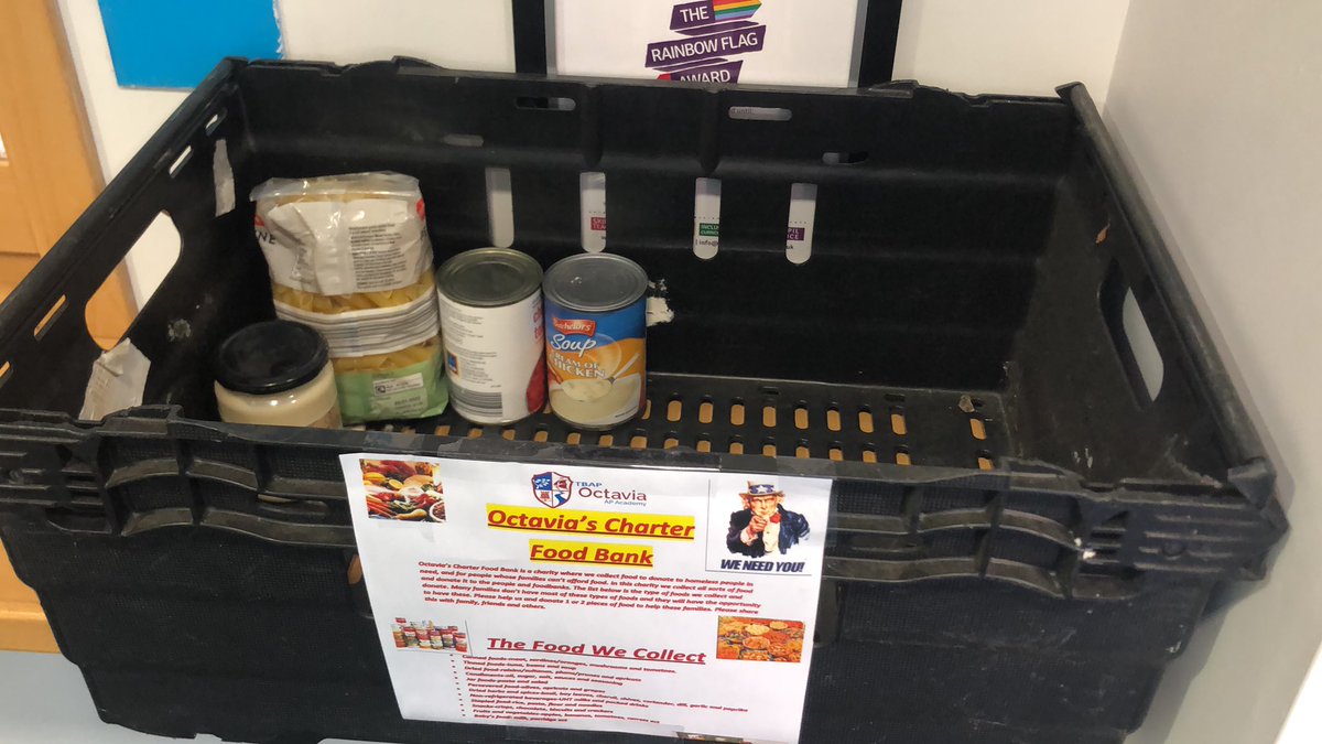 Food bank collection has started. Excited to see this fill up over the next week! #tbap19 #octaviacharter #community