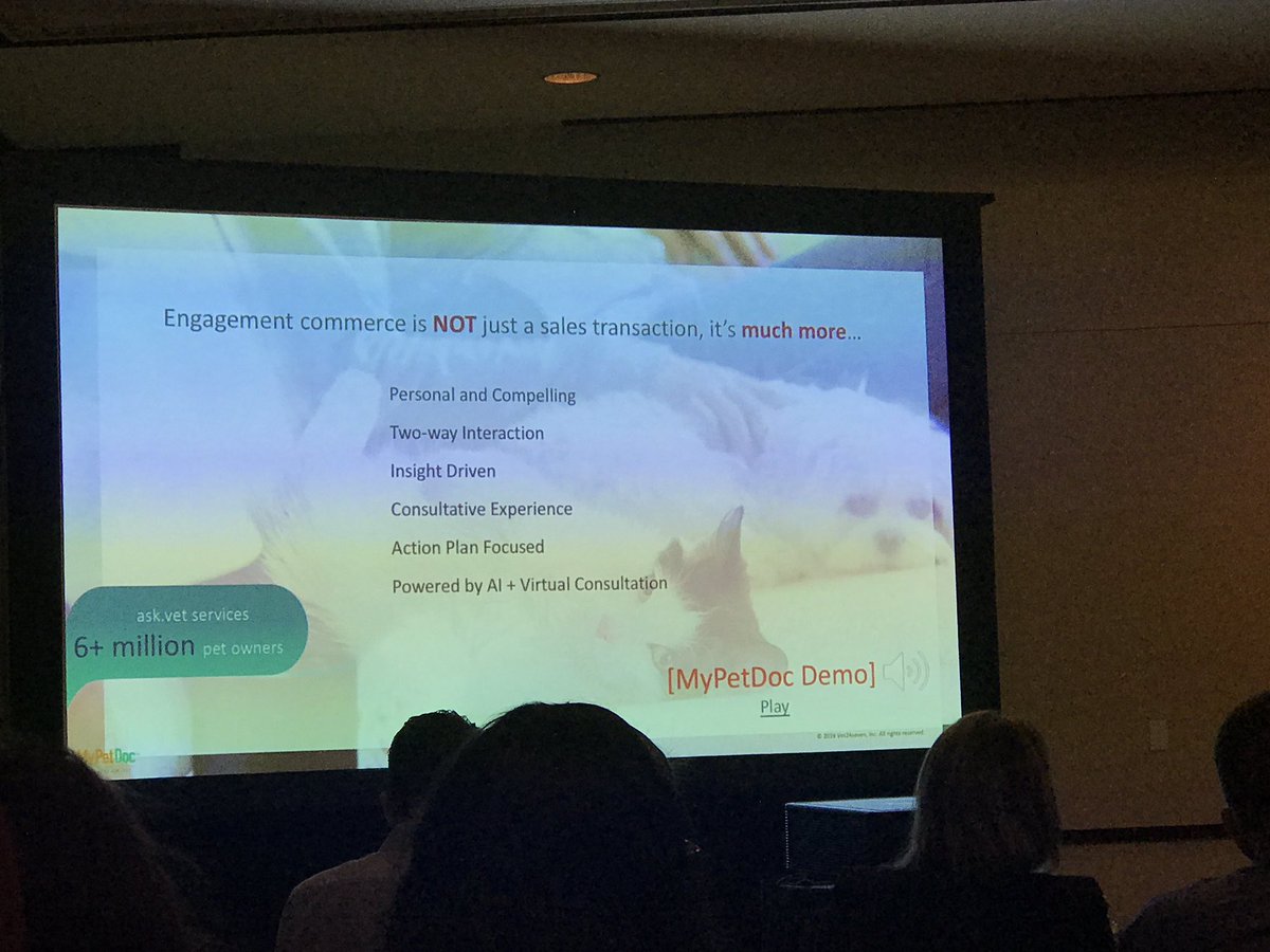 goodnewsforpets's tweet photo. Good morning from the @The_NAVC E-Summit and a Cal Lai #ai demo of @MyPetDoc #goodnewsforpets https://t.co/O3JZRPjTg4