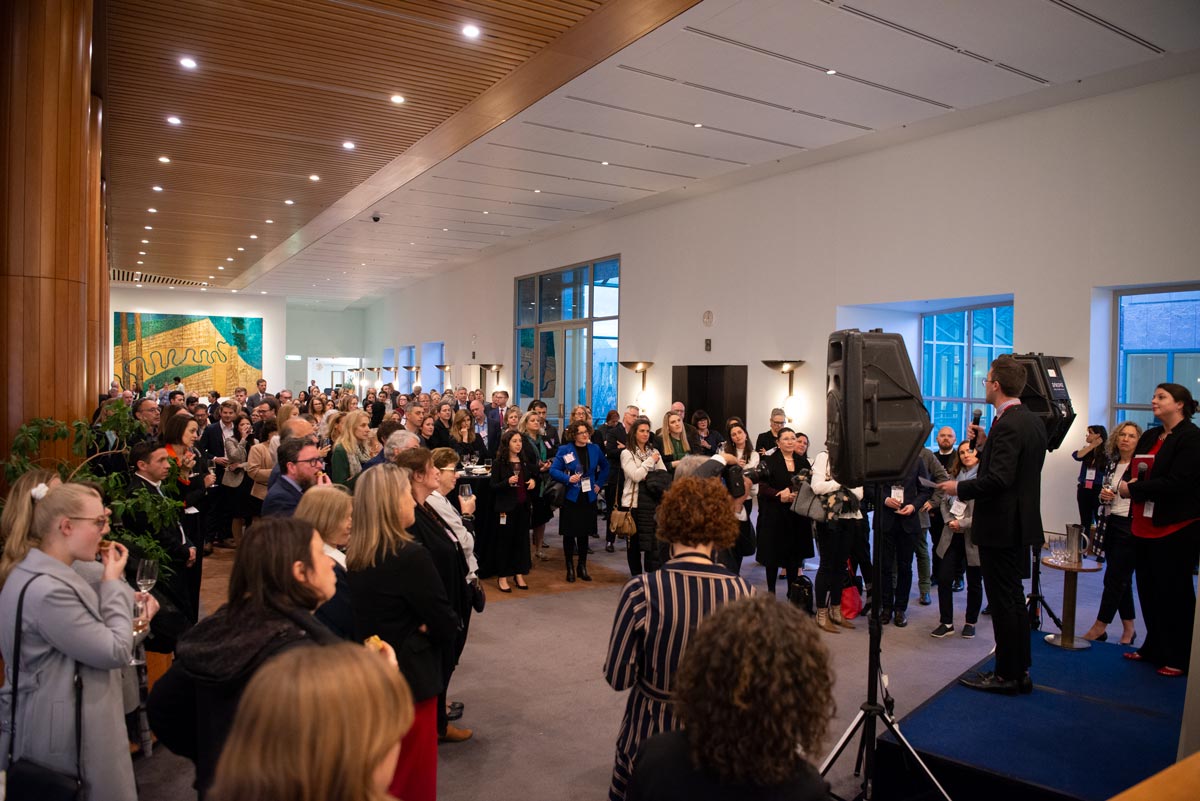 TeachForAU's tweet photo. Day one of our visit to Canberra concluded with Alumnus Tim Warwick, from Cohort 2013, who is Principal at Gowrie Street Primary School in Shepparton, speaking to delegates at the @PhilanthropyAus Summit at Parliament House. #PASummit2019 #philanthropy https://t.co/PCWnjUXMNY