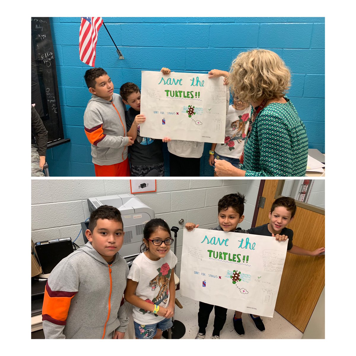 Third graders have started our first #IBPYP #actionproject for our school year. Ditch the straws and save the turtles! Did you know that PWCS is putting out paper straws next year? In the meantime- #SayNoToPlasticStraws @EllisSoars @PWCSEnergyTeam