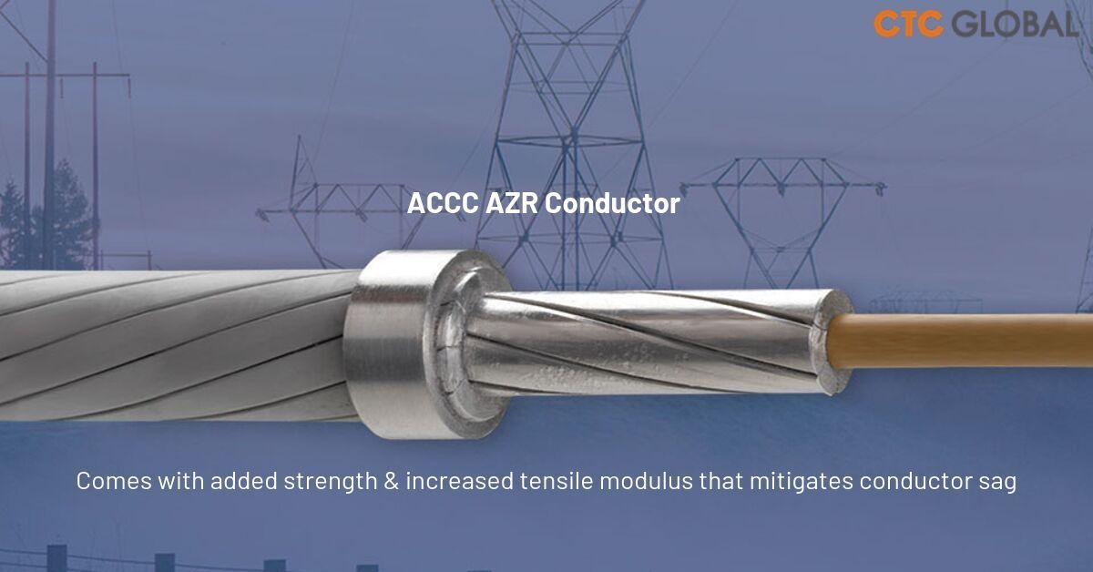 CTC_ACCC's tweet image. #ACCCAZRConductor uses 310 ksi core or the higher strength 375 ksi core which offers far greater overall strength and increased tensile modulus that mitigates conductor sag. Learn more &amp;gt;&amp;gt; bit.ly/2IKXNo2 
#AZRConductor #HCLSConductor #TransmissionConductor